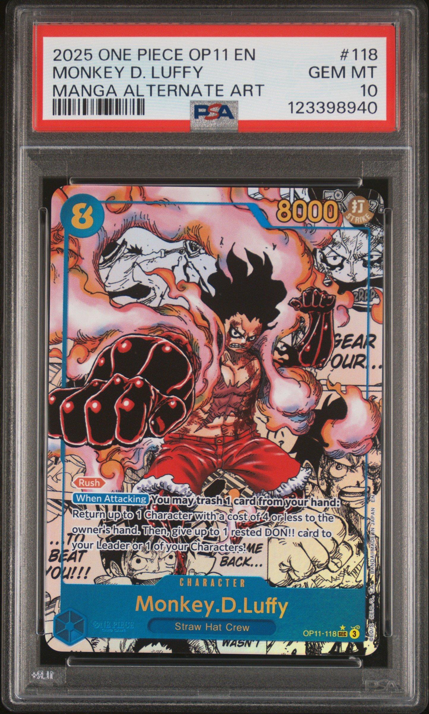2025 ONE PIECE OP11 JP #119 ルフィPSA10 2025 ONE PIECE OP11 JP #119 ルフィPSA10 PSA 10 GEM MINT Japanese