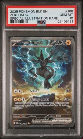 2025 Pokemon Blk En-black Bolt 166 Zekrom Ex Special