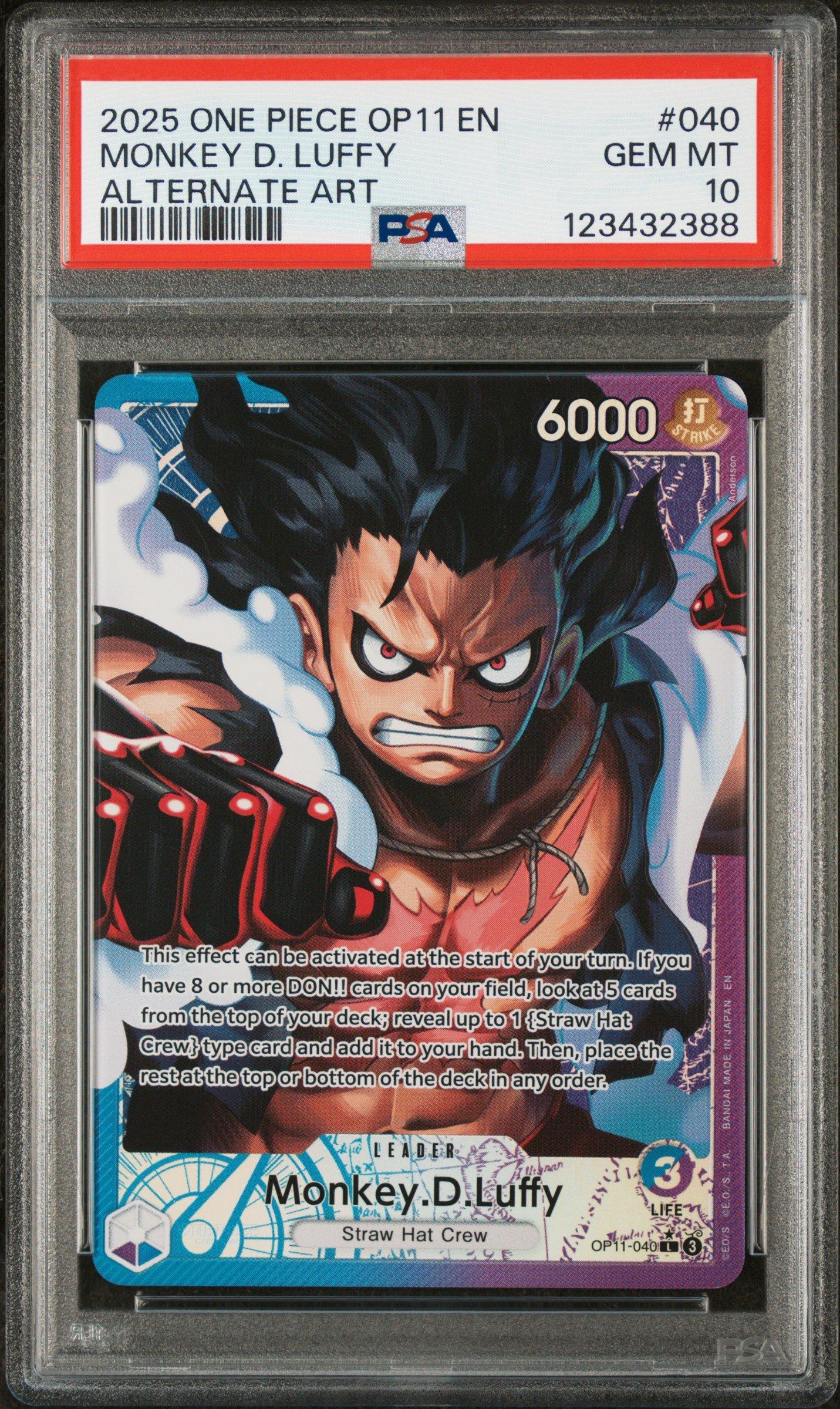 2025 One Piece Op11-a Fist Of Divine Speed 040 Monkey D. Luffy