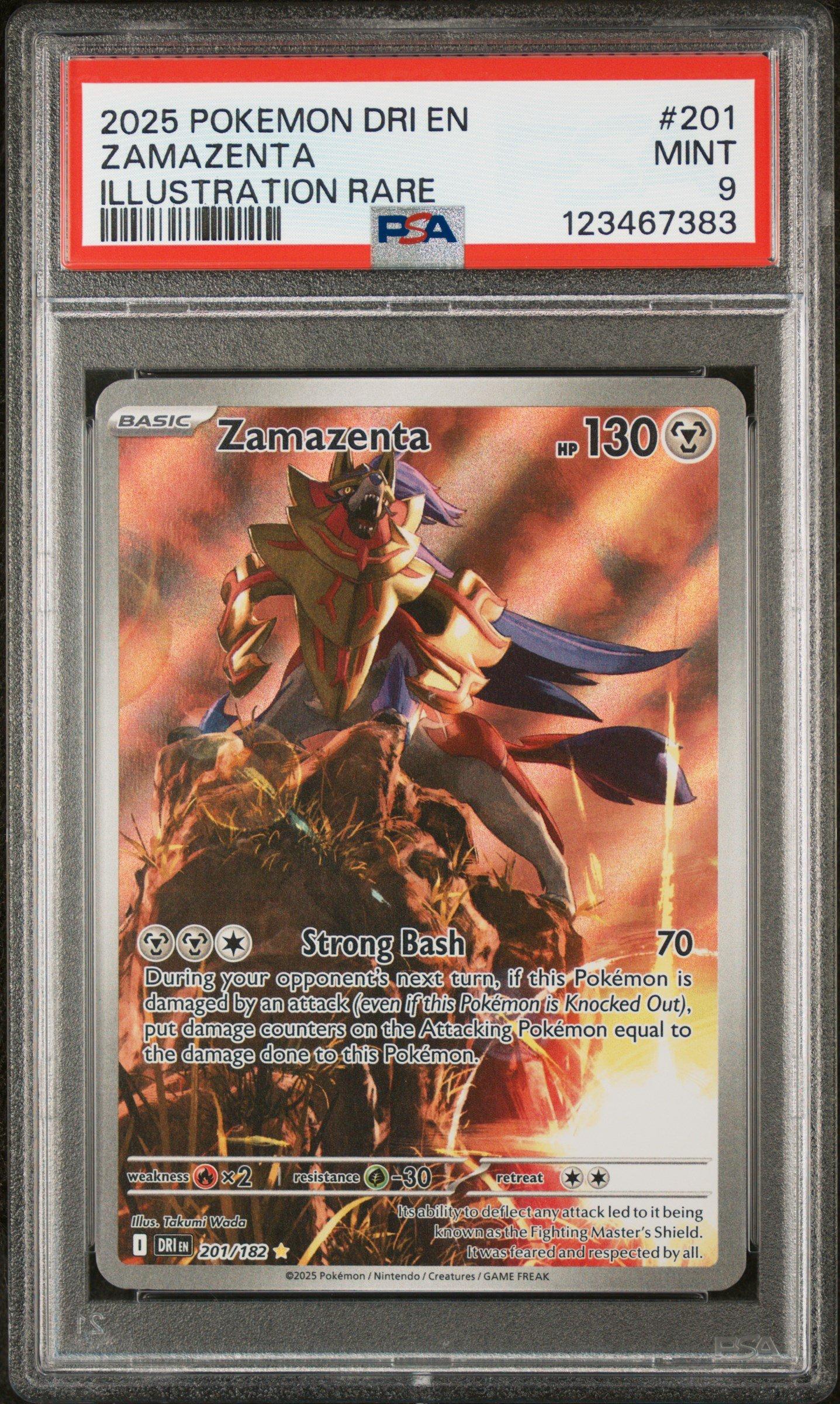 2025 Pokemon Dri En-destined Rivals 201 Zamazenta Illustration