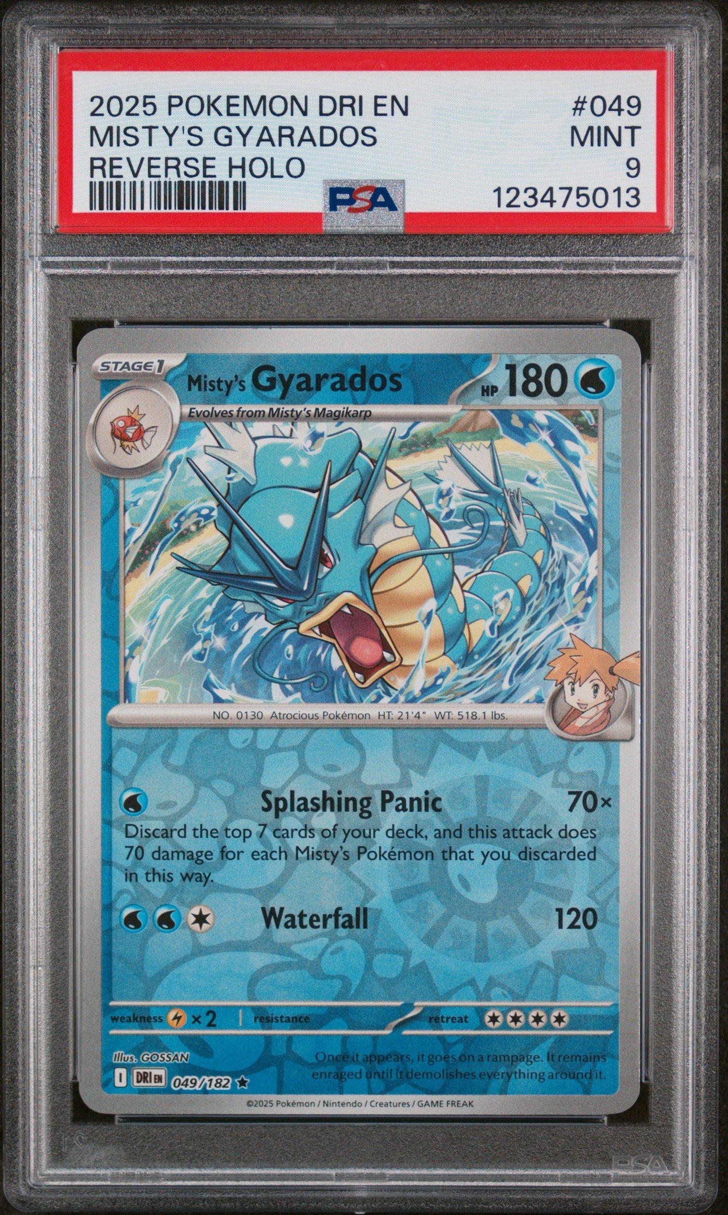 2025 Pokemon Dri En-destined Rivals 049 Misty's Gyarados Reverse