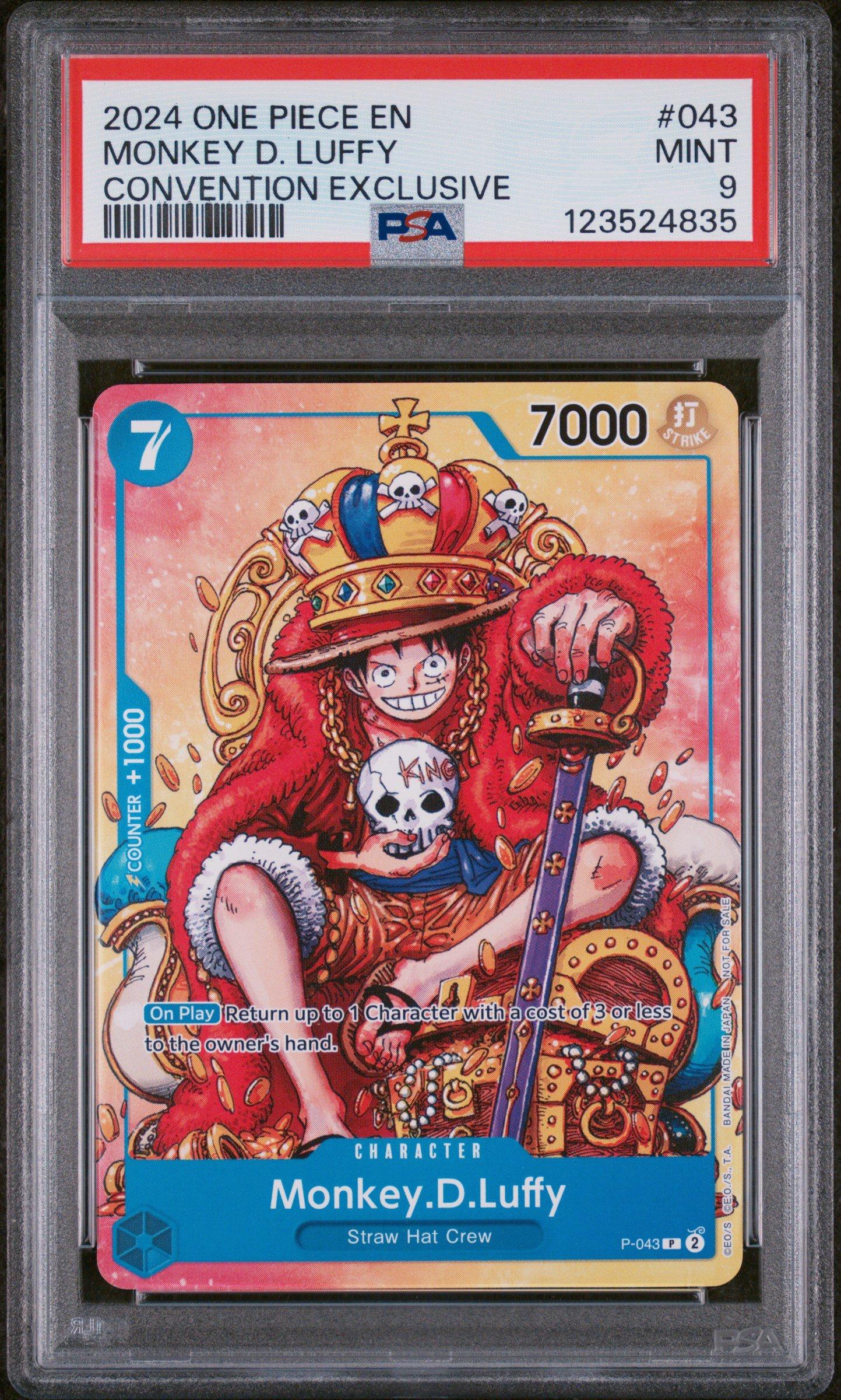 2024 One Piece Promos 043 Monkey D. Luffy Convention Exclusive PSA