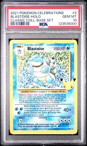 2021 Pokemon Celebrations Classic Collection 2 Blastoise-holo PSA