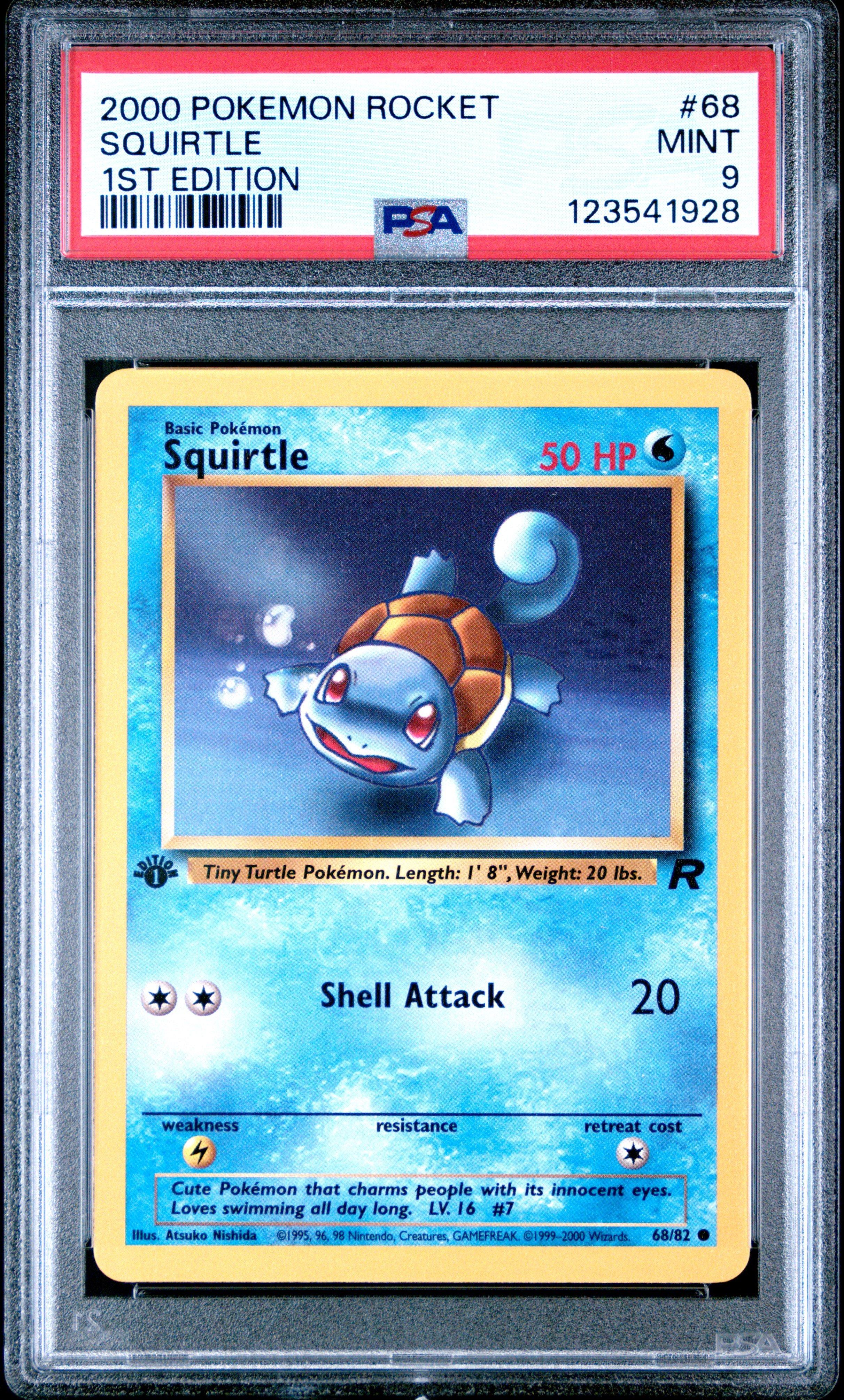 squirtle first edition card 1999 Pokemon Card Game Squirtle 1st Edition #63 PSA 10 21423509 GEM MT  GRADED