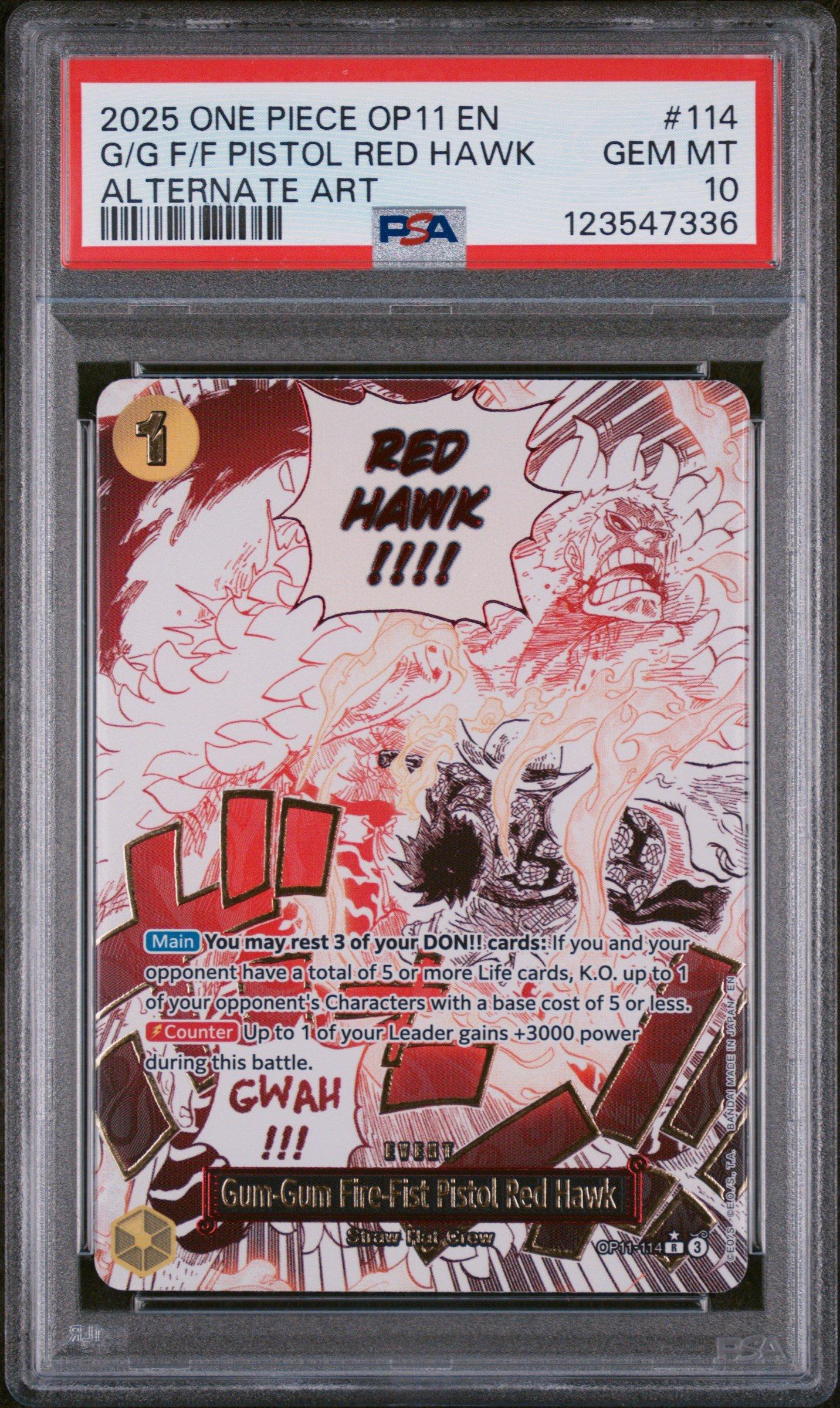 2025 One Piece Op11-a Fist Of Divine Speed 114 Gum-gum Fire-fist