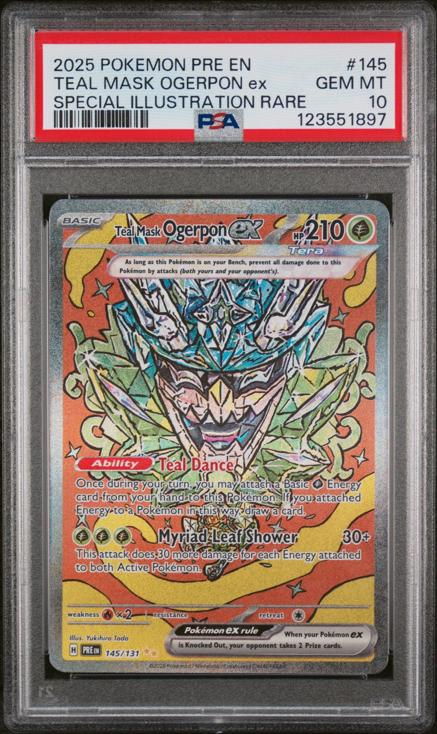 2025 Pokemon Pre En-prismatic Evolutions 145 Teal Mask Ogerpon Ex