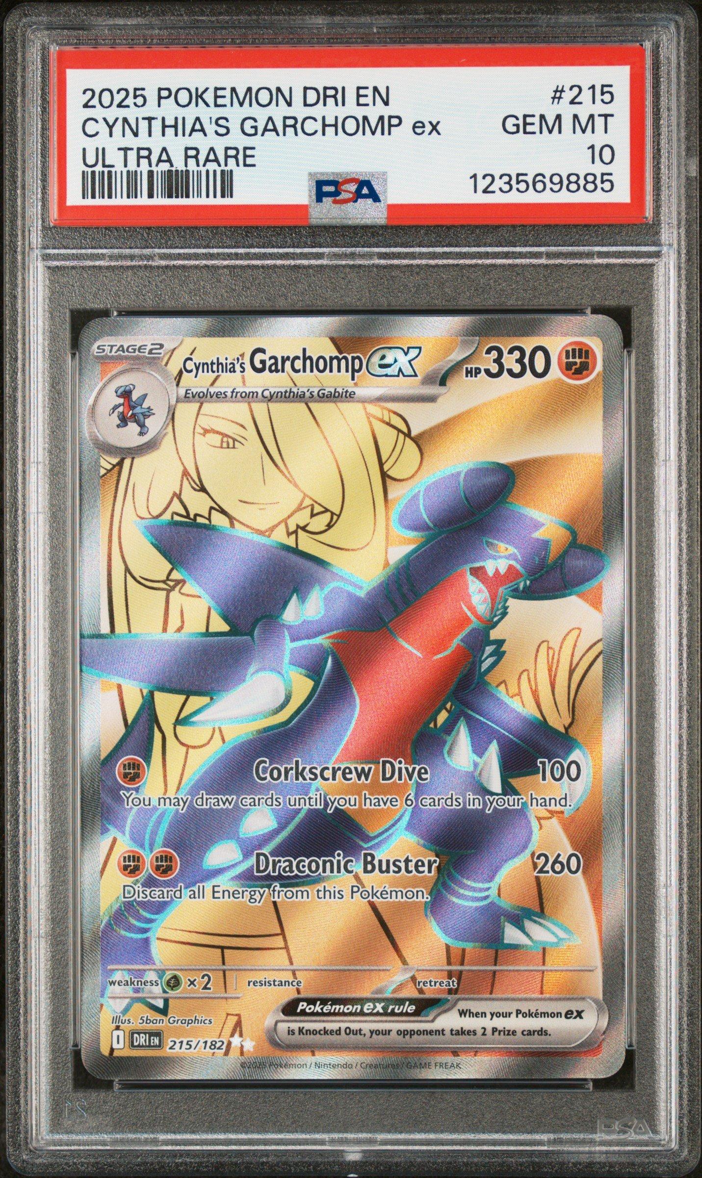 2025 Pokemon Dri En-destined Rivals 215 Cynthia's Garchomp Ex