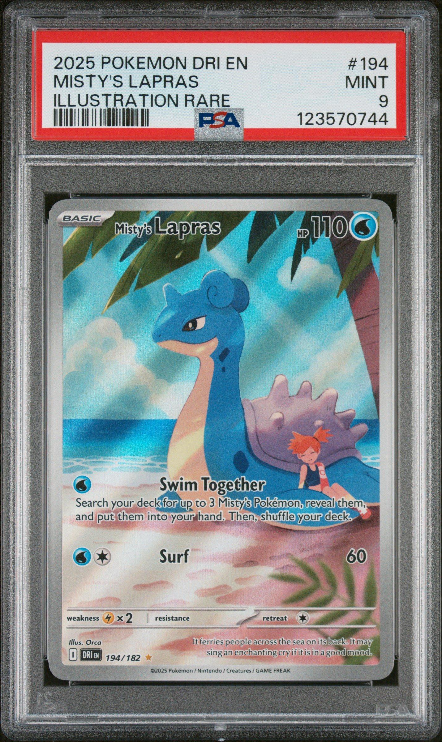 2025 Pokemon Dri En-destined Rivals 194 Misty's Lapras