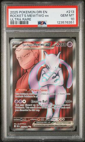 2025 Pokemon Dri En-destined Rivals 213 Team Rocket's Mewtwo Ex