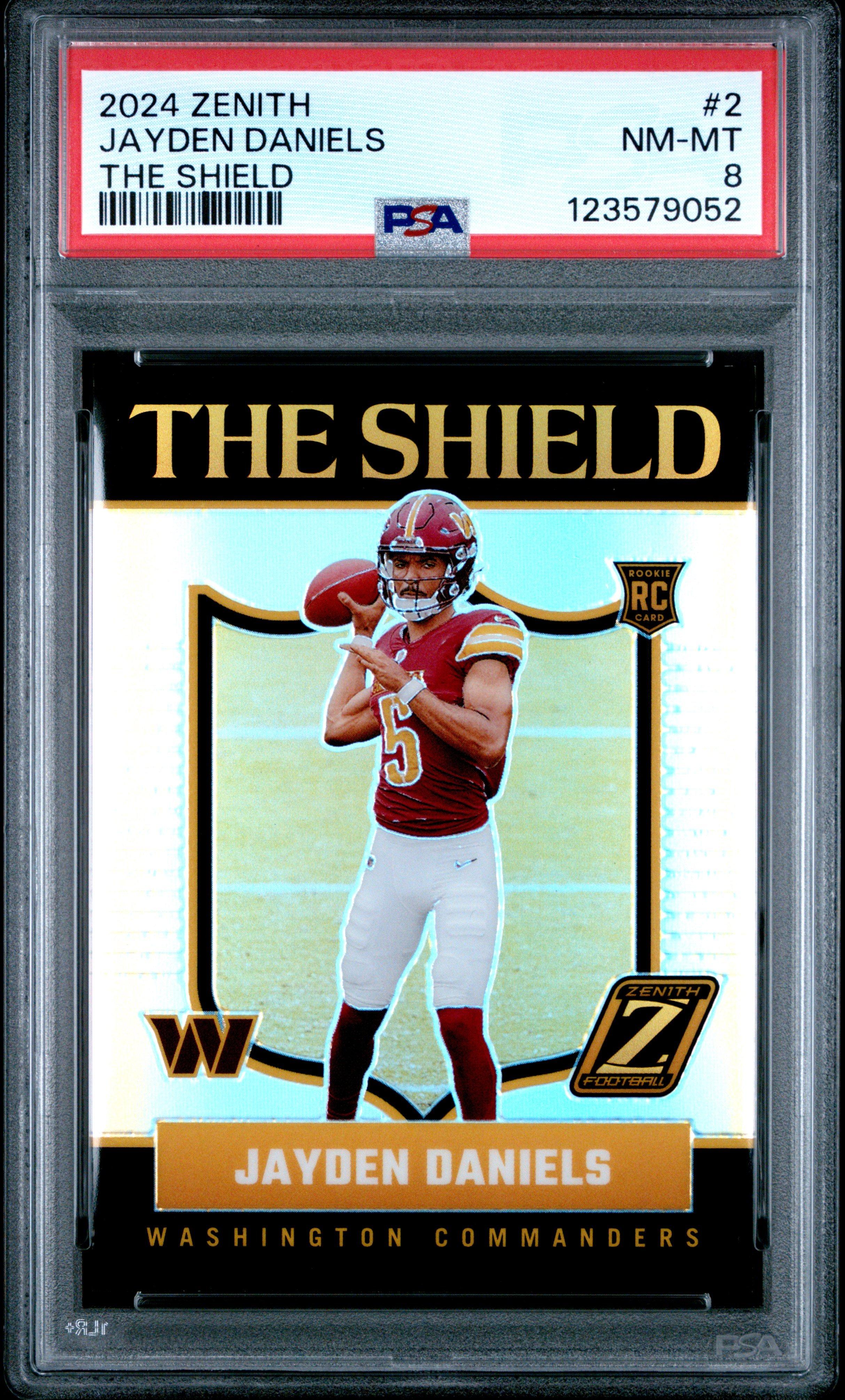 2024 Panini Zenith The Shield 2 Jayden Daniels PSA 8 Graded Card