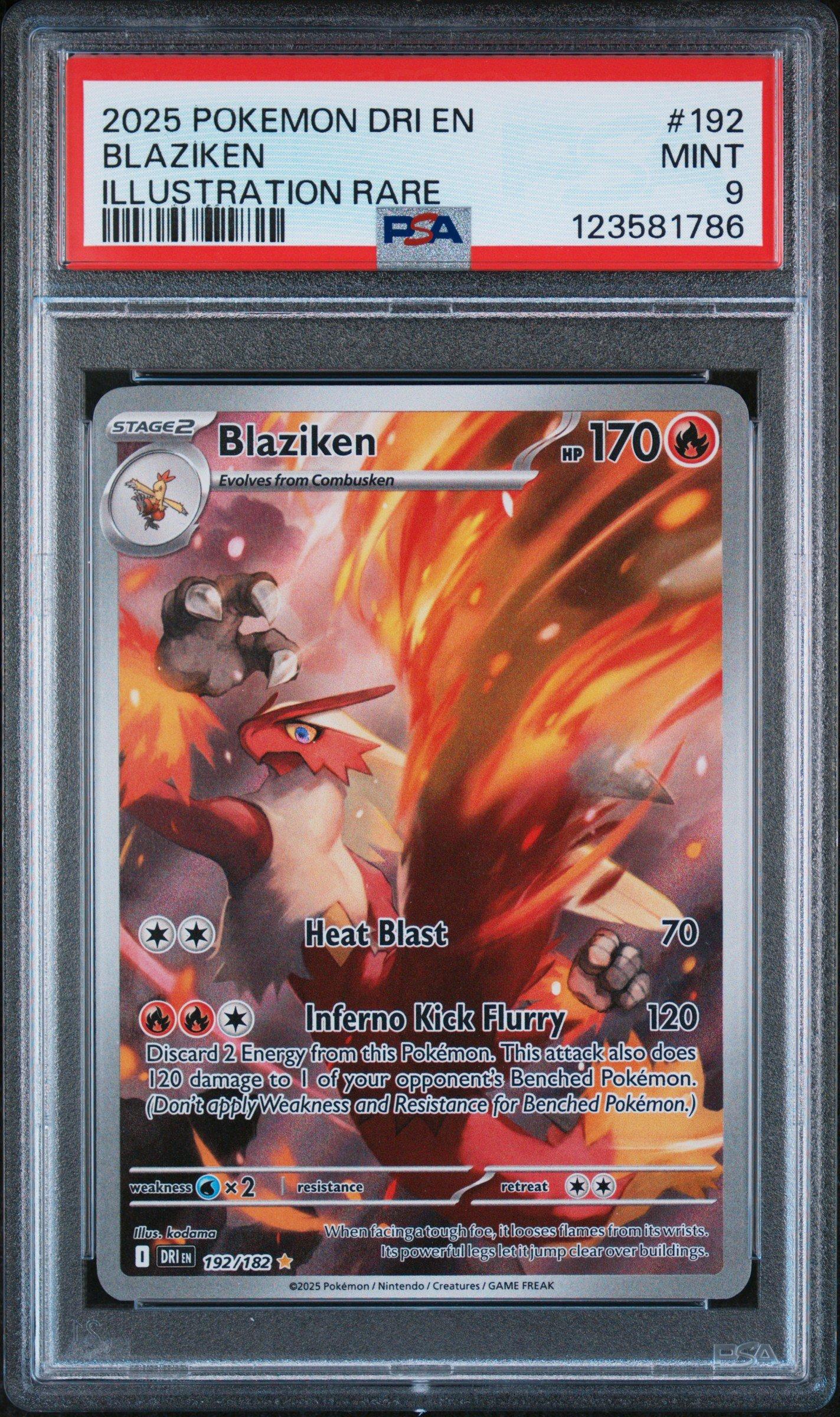 2025 Pokemon Dri En-destined Rivals 192 Blaziken Illustration Rare