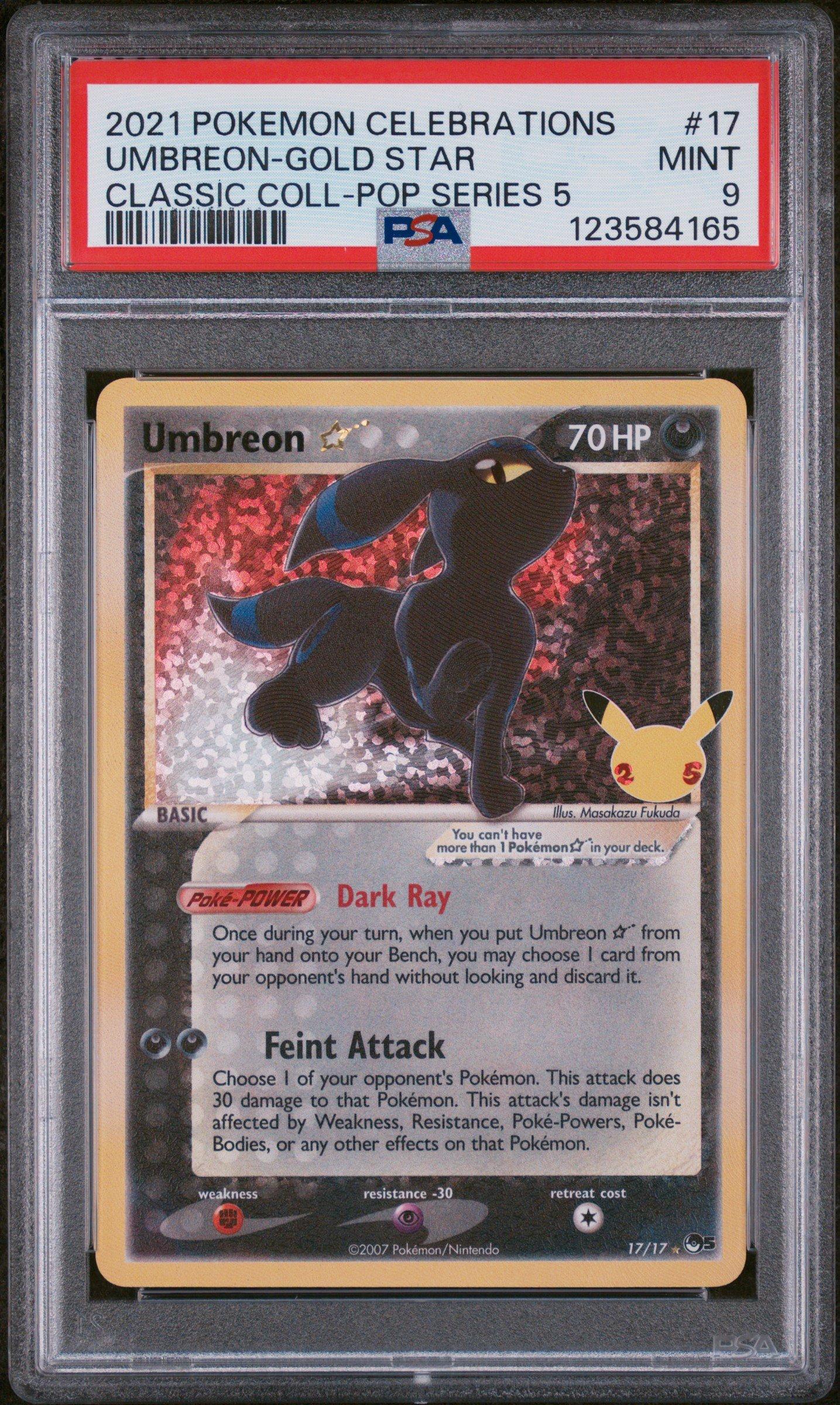 2021 Pokemon Celebrations Classic Collection 17 Umbreon-gold Star
