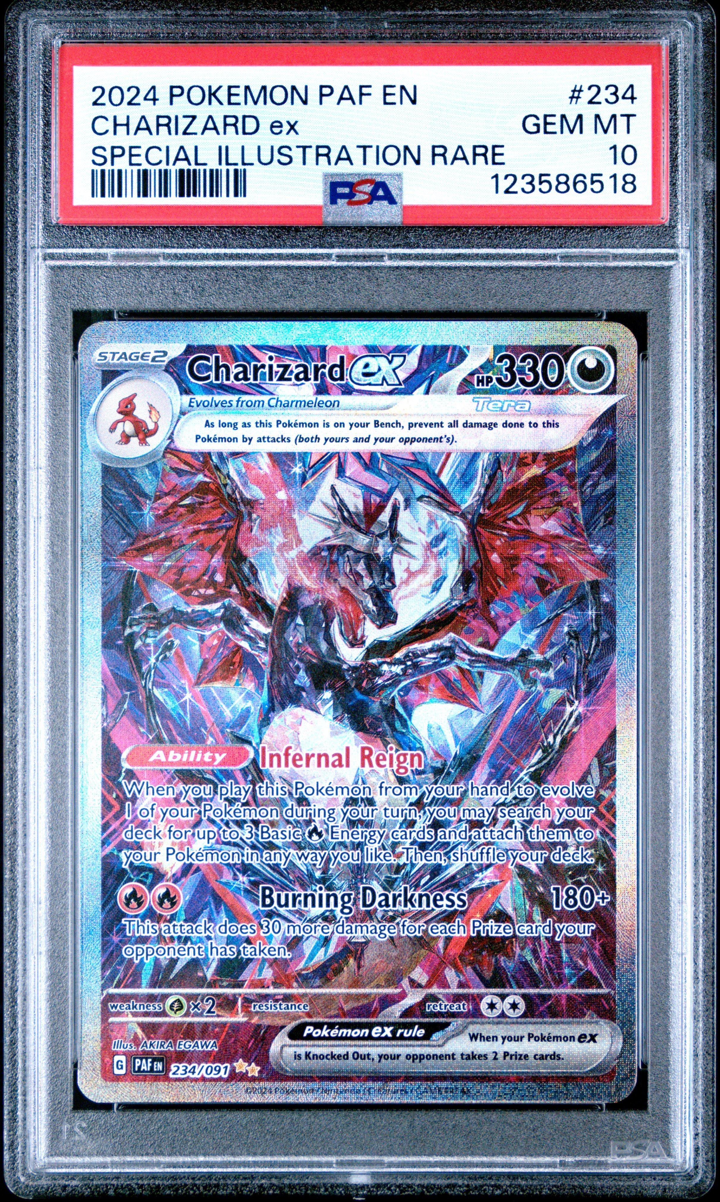 2024 Pokemon Paf En-paldean Fates 234 Charizard Ex Special