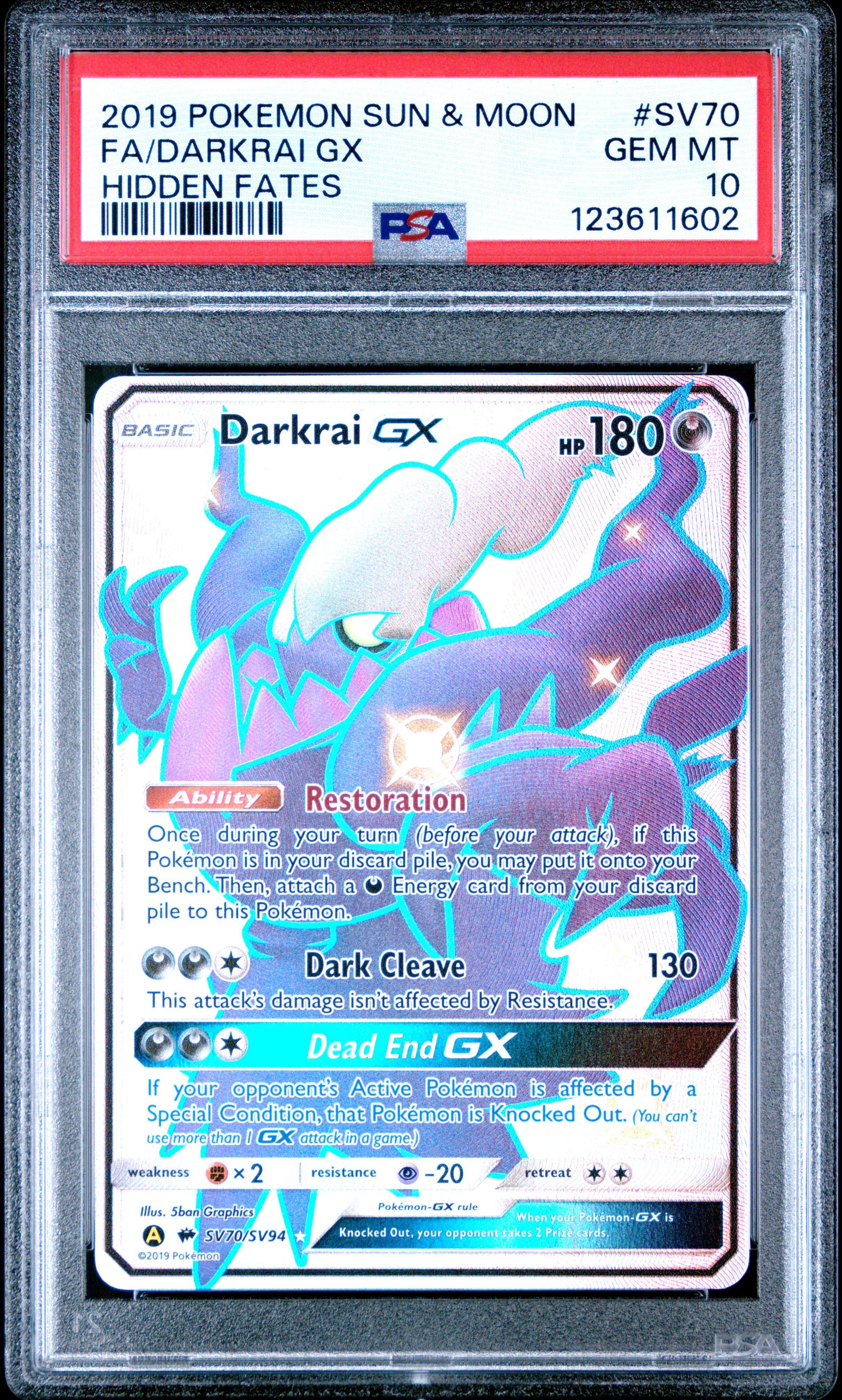 darkrai gx pokemon card value - Burning Shadows pokmon 158/147 holofoil pattern or surface detail) Darkrai GX - SM -