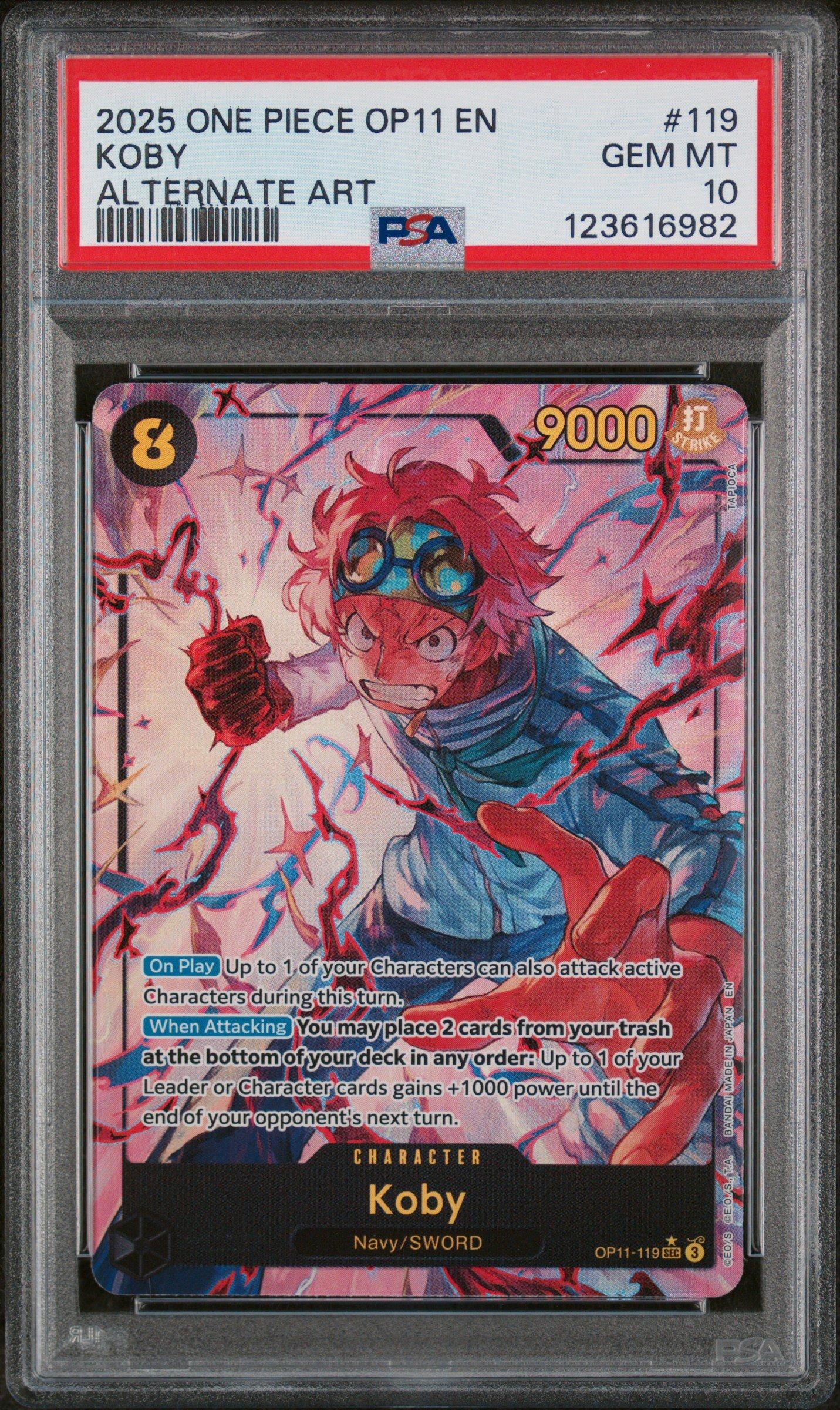2025 One Piece Op11-a Fist Of Divine Speed 119 Koby Alternate Art