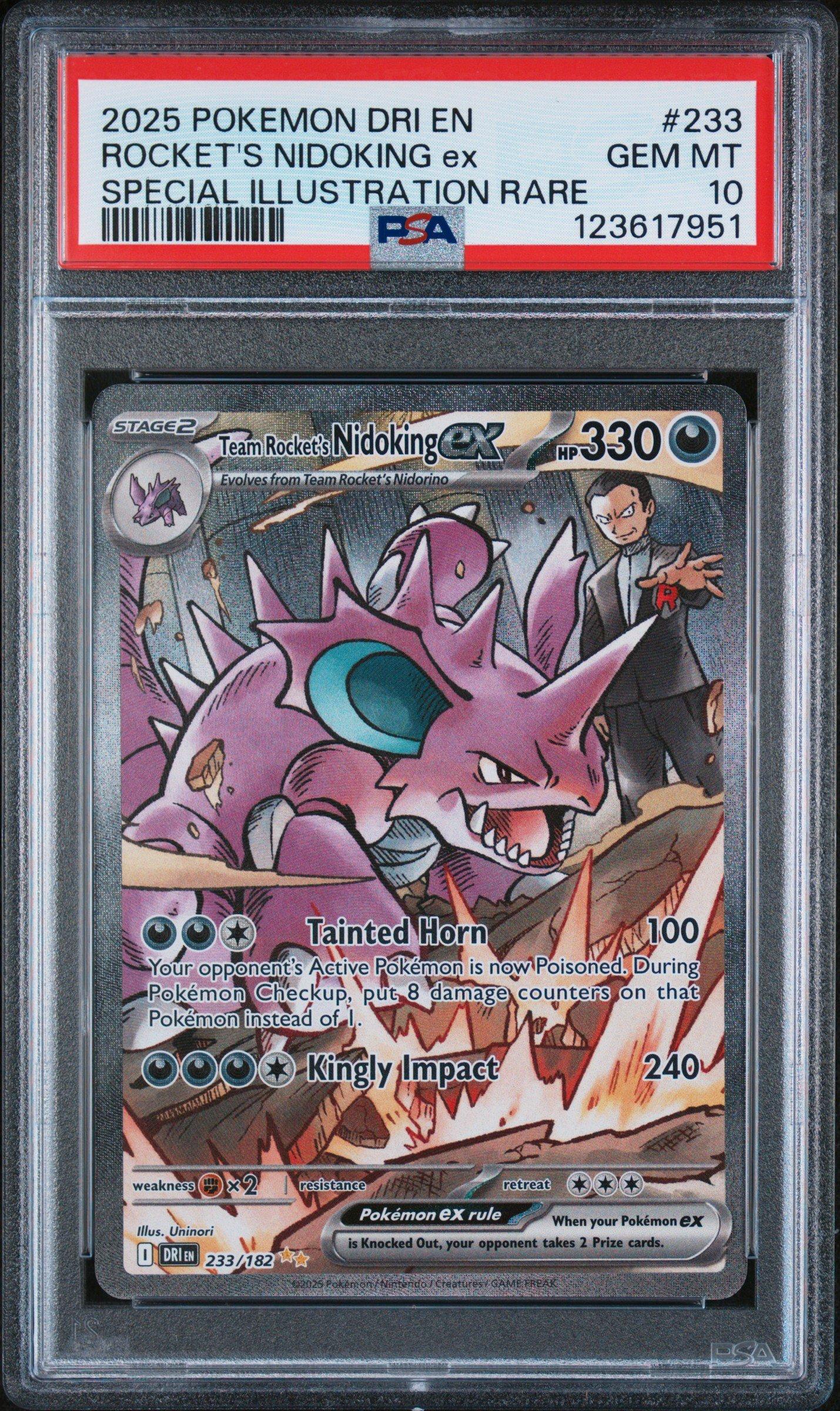 2025 Pokemon Dri En-destined Rivals 233 Team Rocket's Nidoking Ex