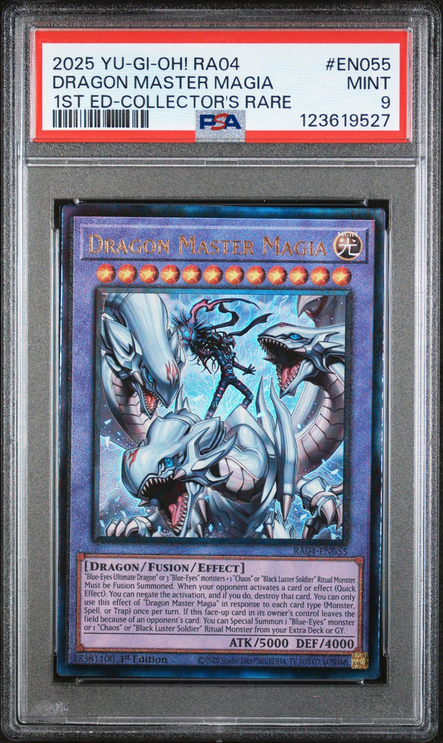 2025 Yu-gi-oh! Ra04-quarter Century Stampede En055 Dragon Master Magia 1st Edition-collector's Rare PSA