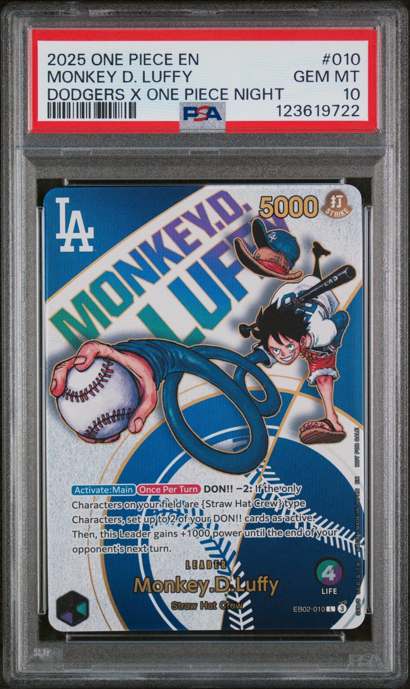 2025 One Piece Promos 010 Monkey D. Luffy Dodgers X One Piece