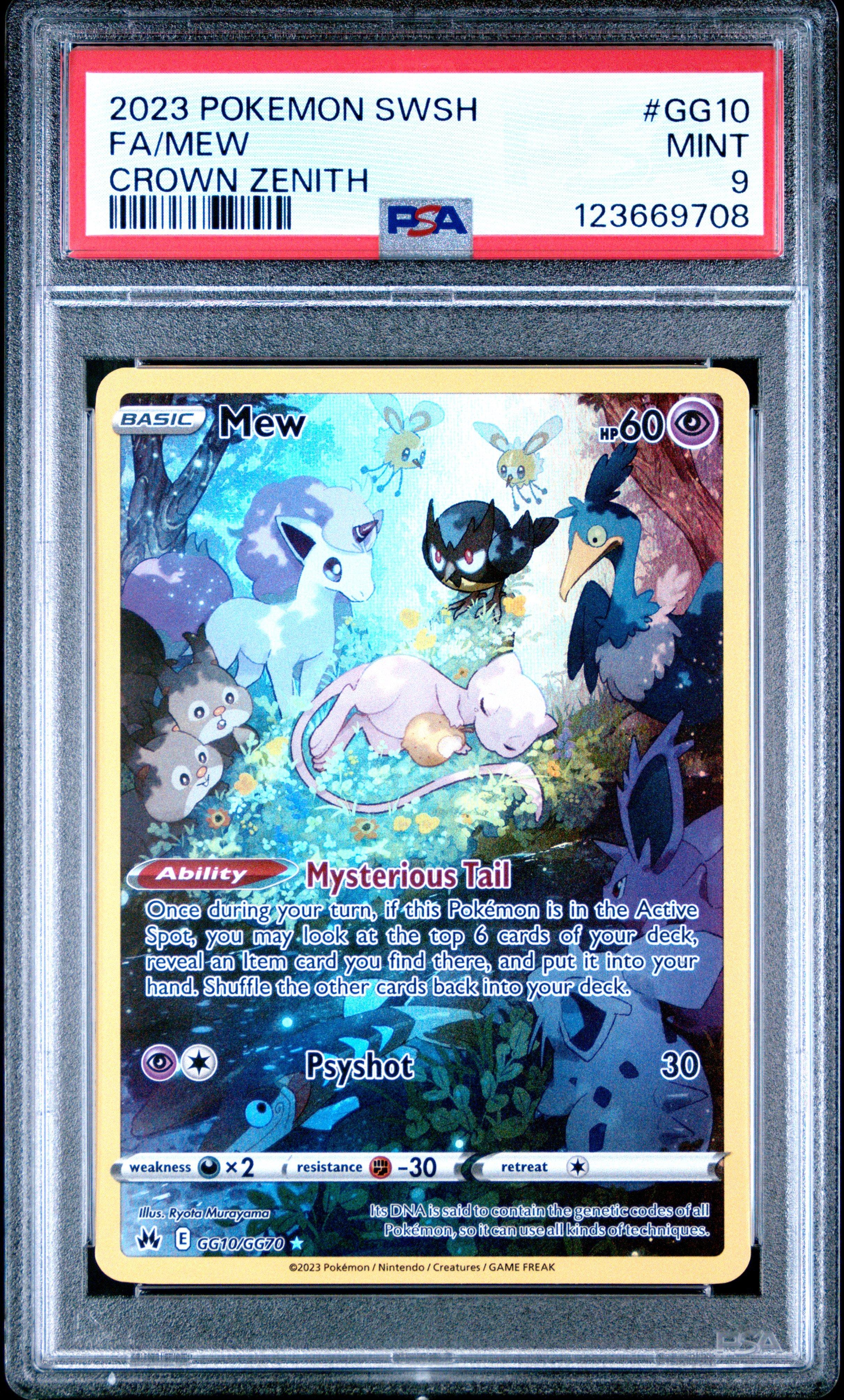 mew full art pokemon card 2023 Sword And Shield Crown Zenith Gg10 Art/mew PSA 9 Graded Commemorate your favorite tabletop game with this Mew EX 2013 Pokemon Legendary Treasures Holo #RC24 Card Mew EX #003 EXTENDED ART