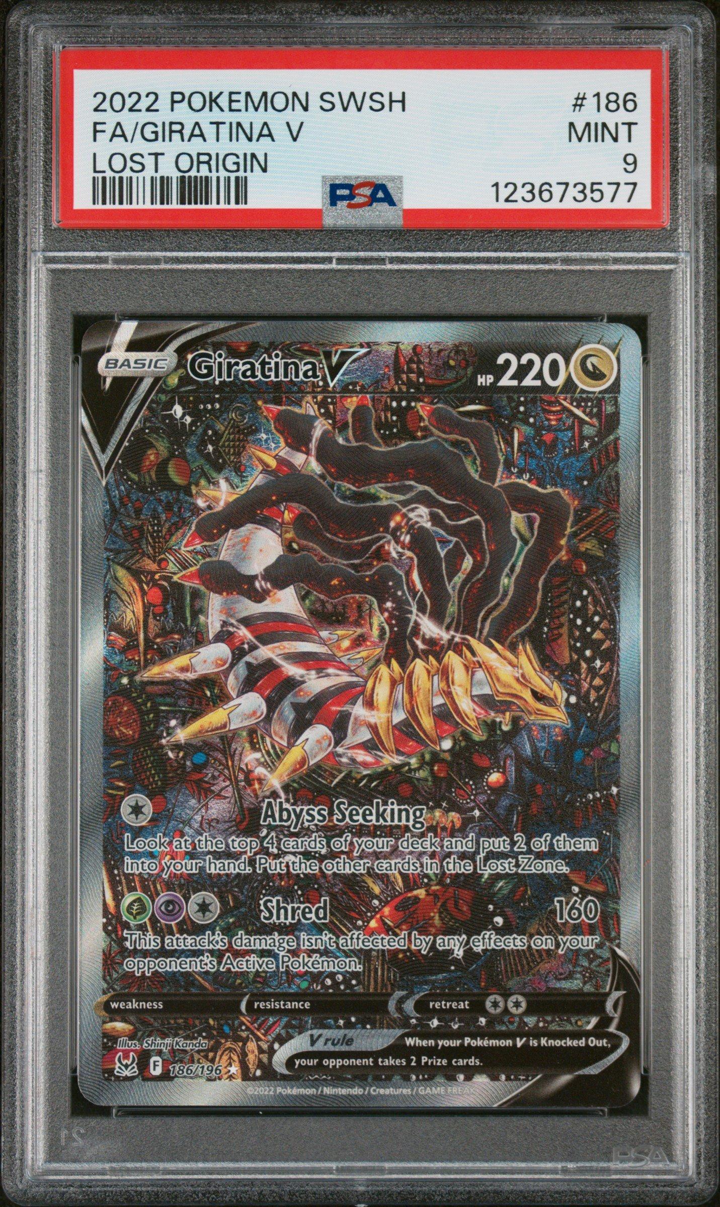 2022 Pokemon Sword & Shield Lost Origin 186 Full Art/giratina V