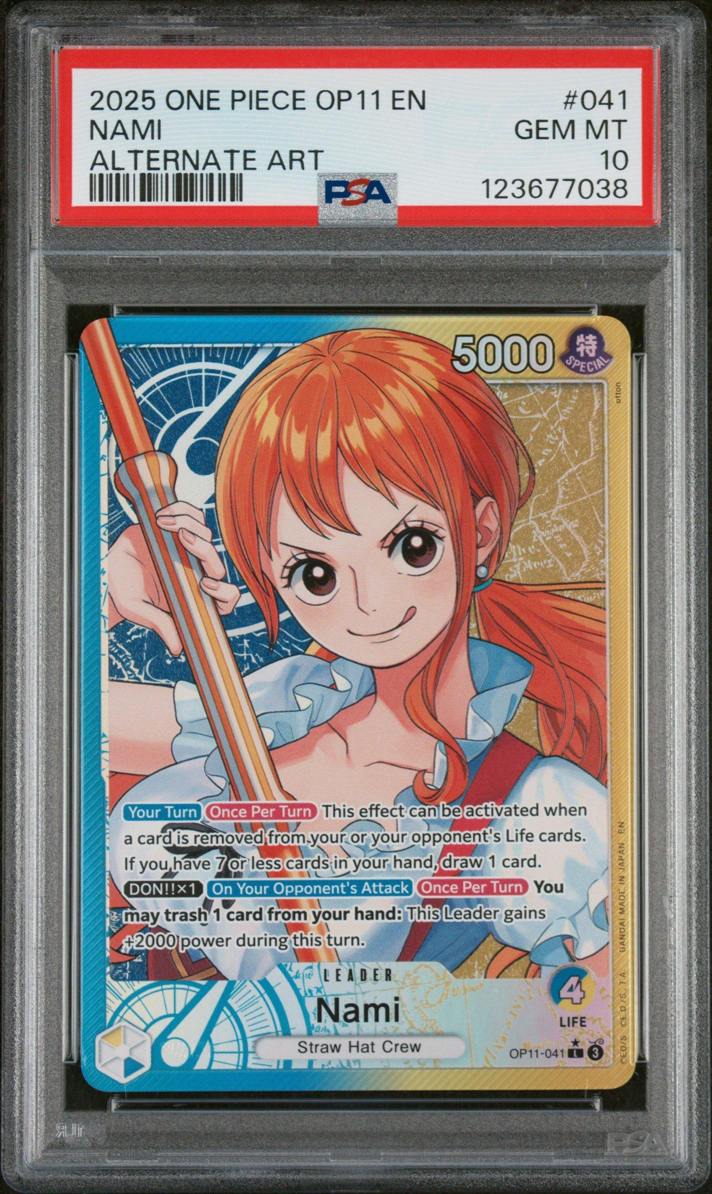 2025 One Piece Op11-a Fist Of Divine Speed 041 Nami Alternate Art