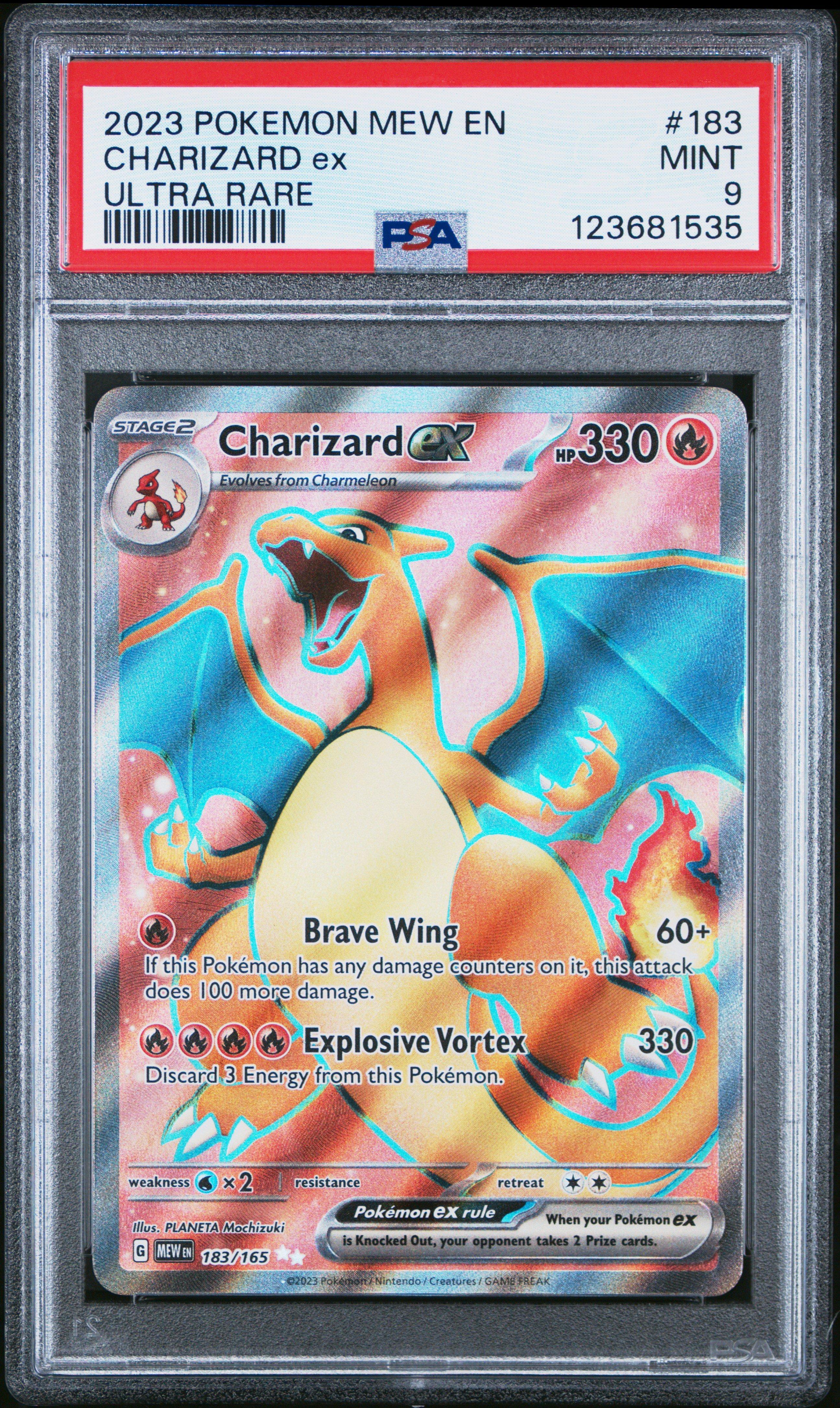 22-23torqrex フェンリル151 2023 Pokemon Mew En-151 183 Charizard Ex Ultra Rare PSA 9 Graded