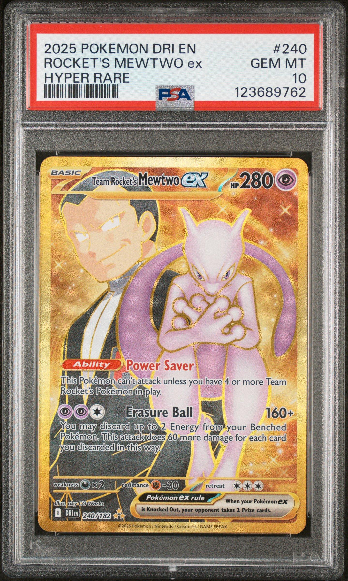 2025 Pokemon Dri En-destined Rivals 240 Team Rocket's Mewtwo Ex