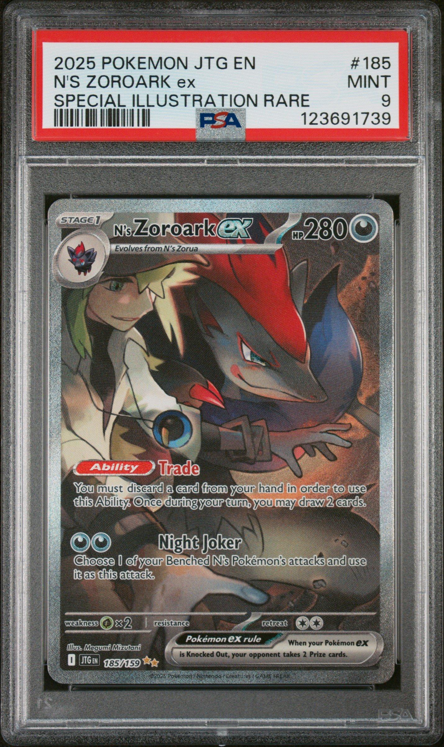 2025 Pokemon Jtg En-journey Together 185 N's Zoroark Ex Special