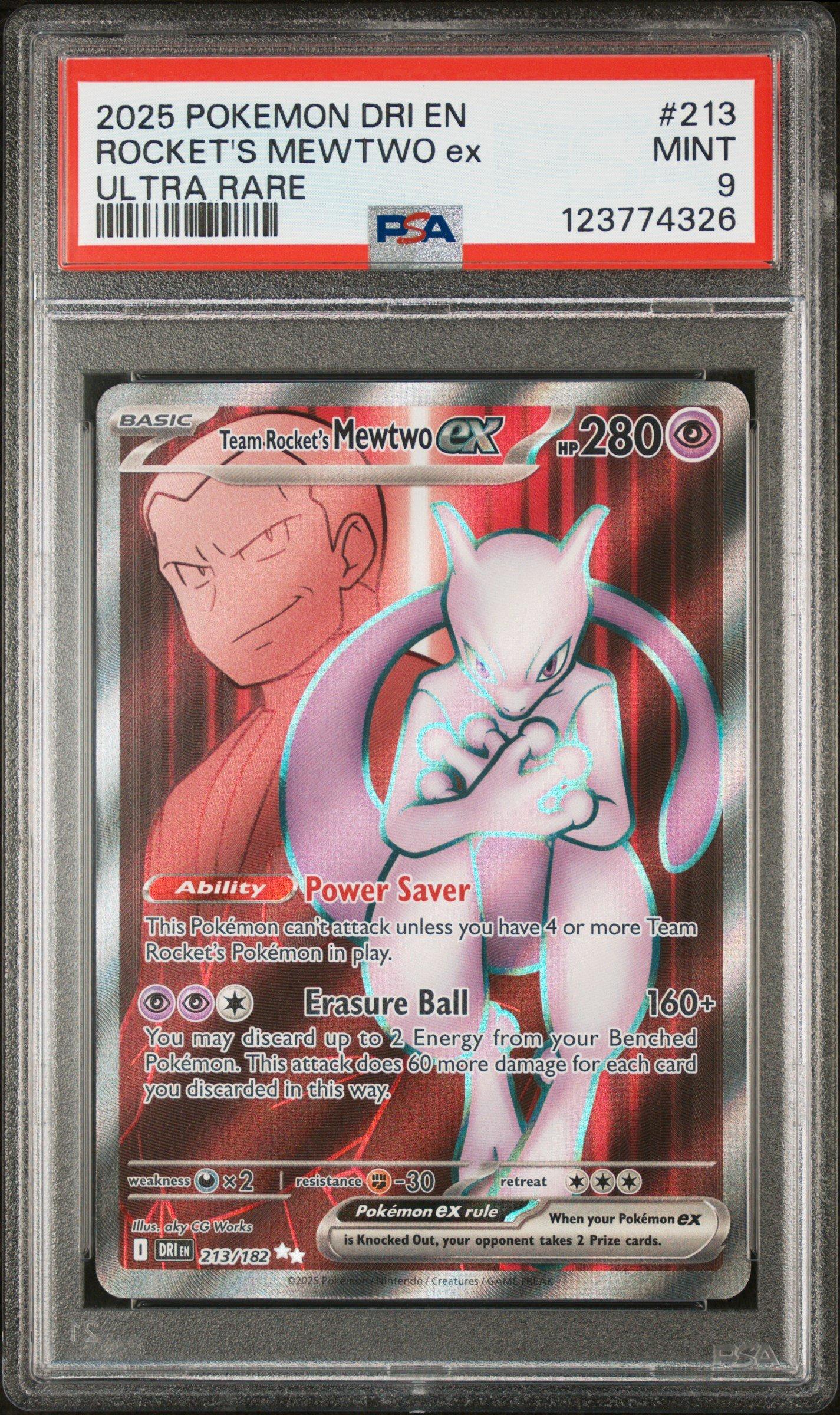 2025 Pokemon Dri En-destined Rivals 213 Team Rocket's Mewtwo Ex