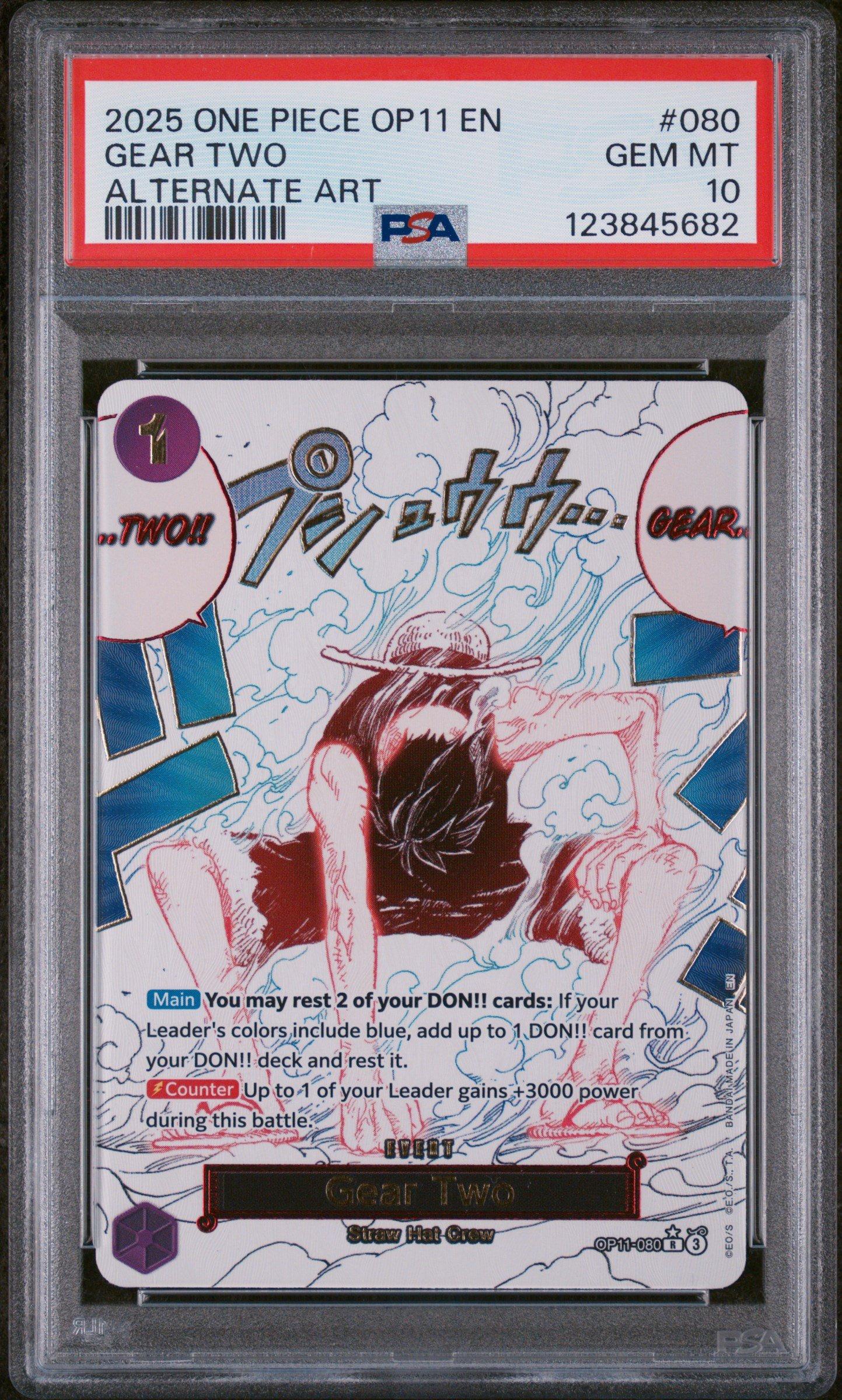 2025 One Piece Op11-a Fist Of Divine Speed 080 Gear Two Alternate