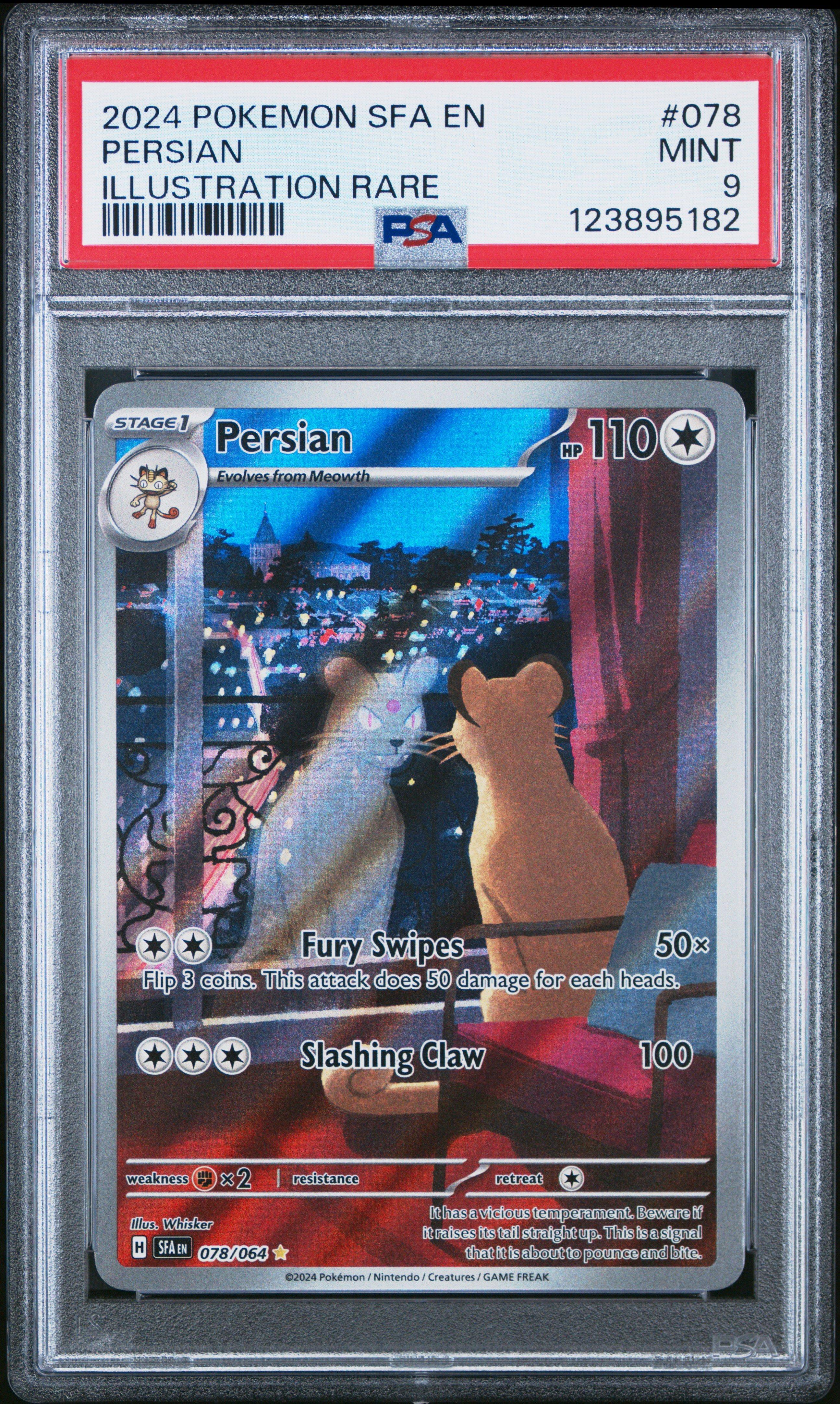 2024 Pokemon Sfa En-shrouded Fable 078 Persian Illustration Rare