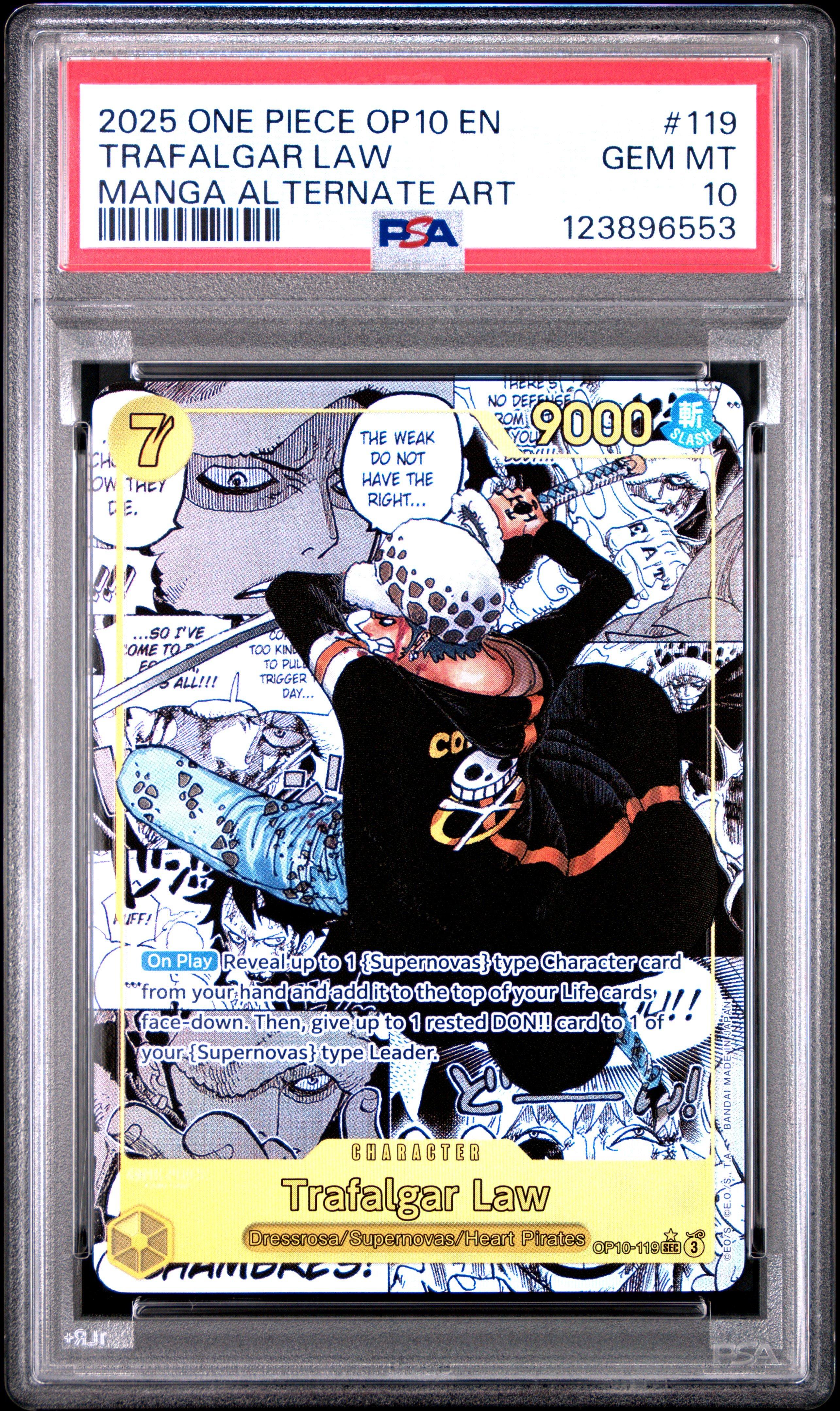 2025 One Piece Op10-royal Blood 119 Trafalgar Law Manga Alternate