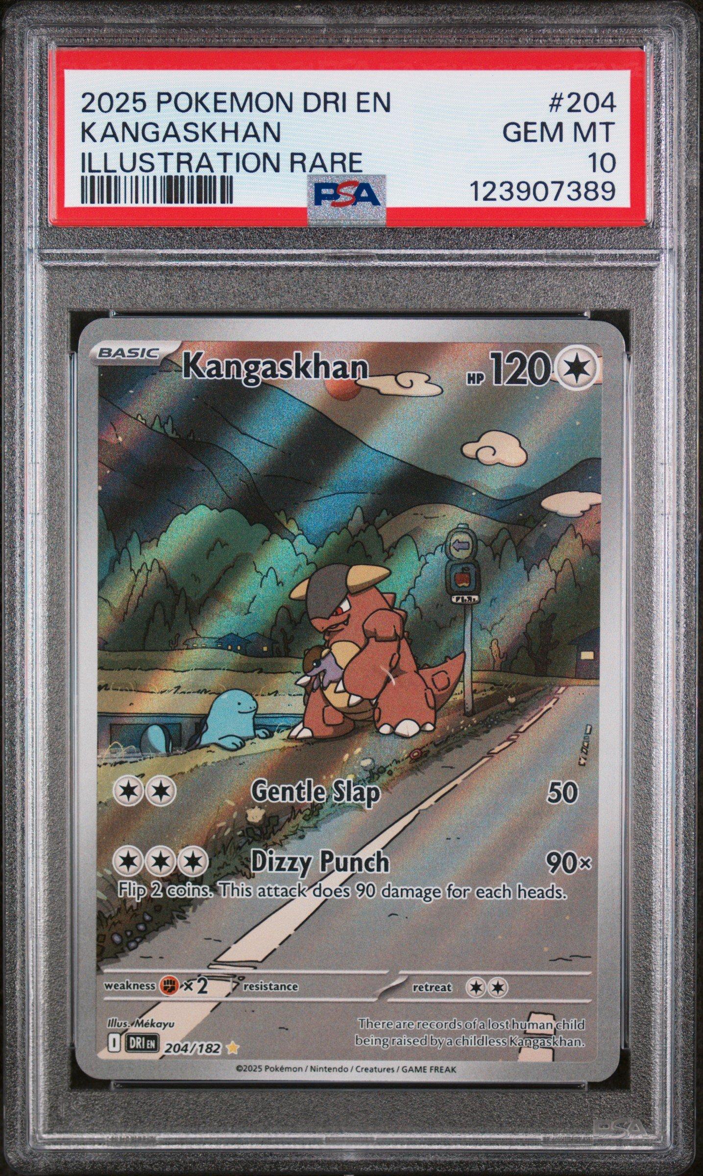 2025 Pokemon Dri En-destined Rivals 204 Kangaskhan Illustration