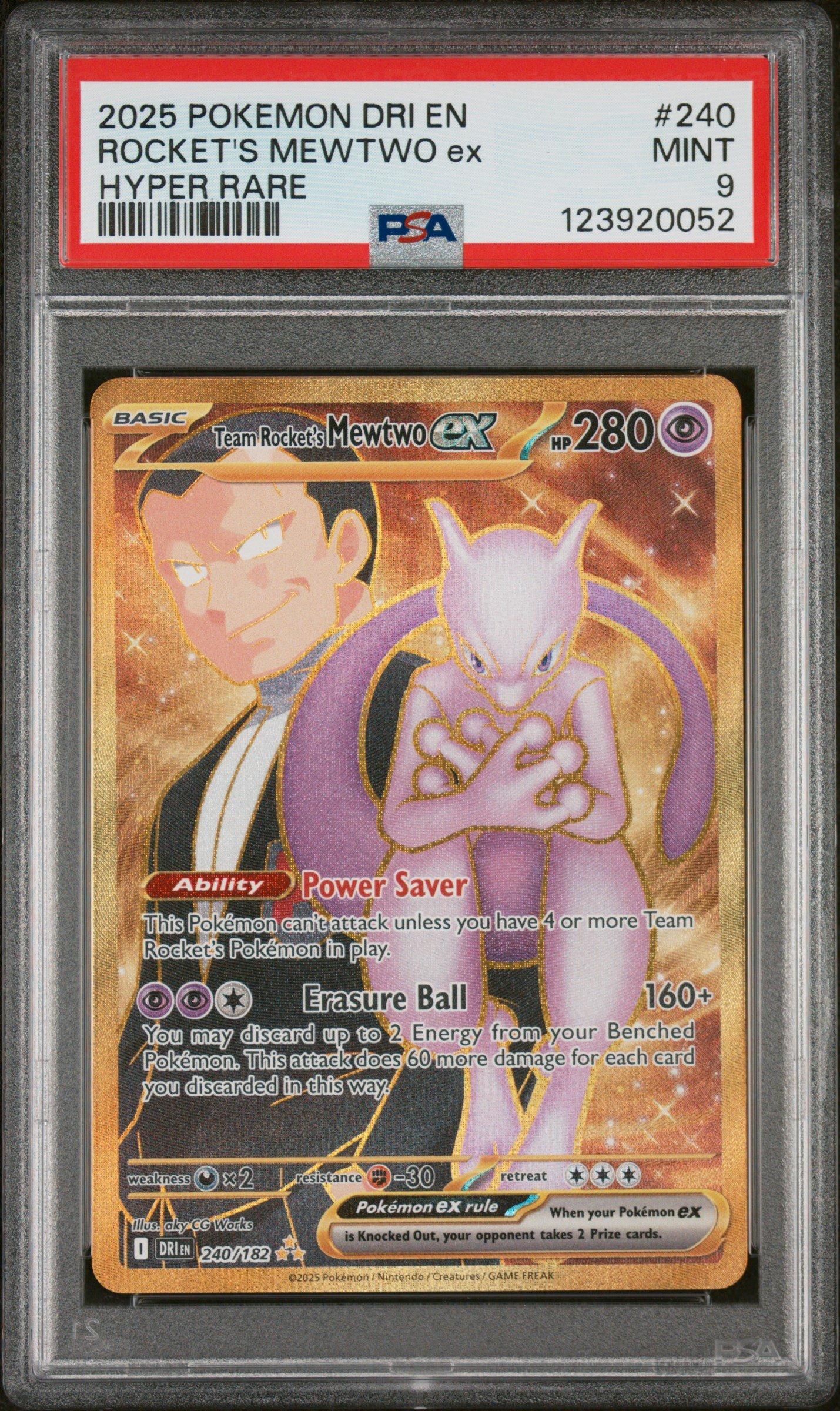 2025 Pokemon Dri En-destined Rivals 240 Team Rocket's Mewtwo Ex