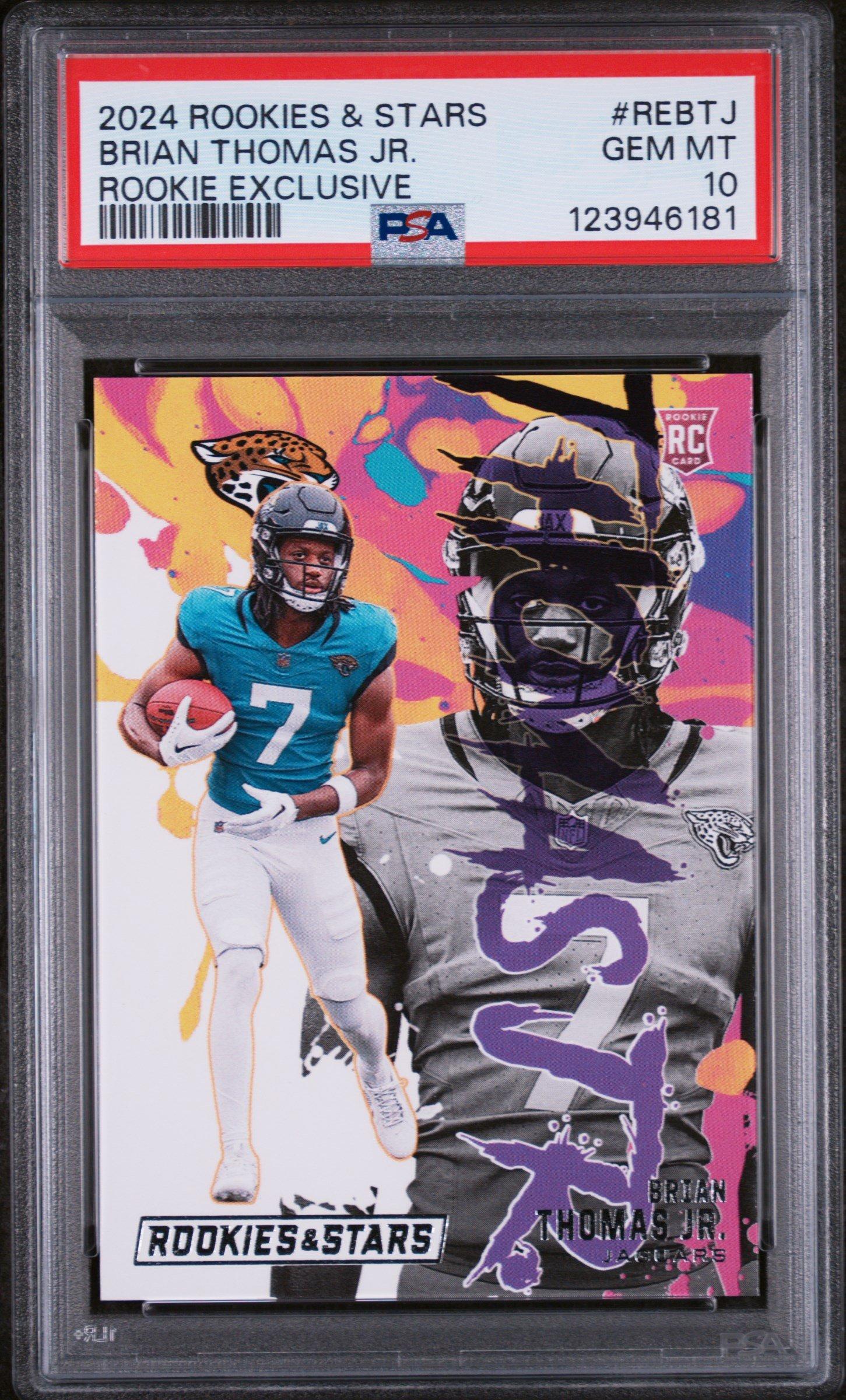 2024 Panini Rookies & Stars Rookie Exclusive Rebtj Brian Thomas Jr. PSA 10
