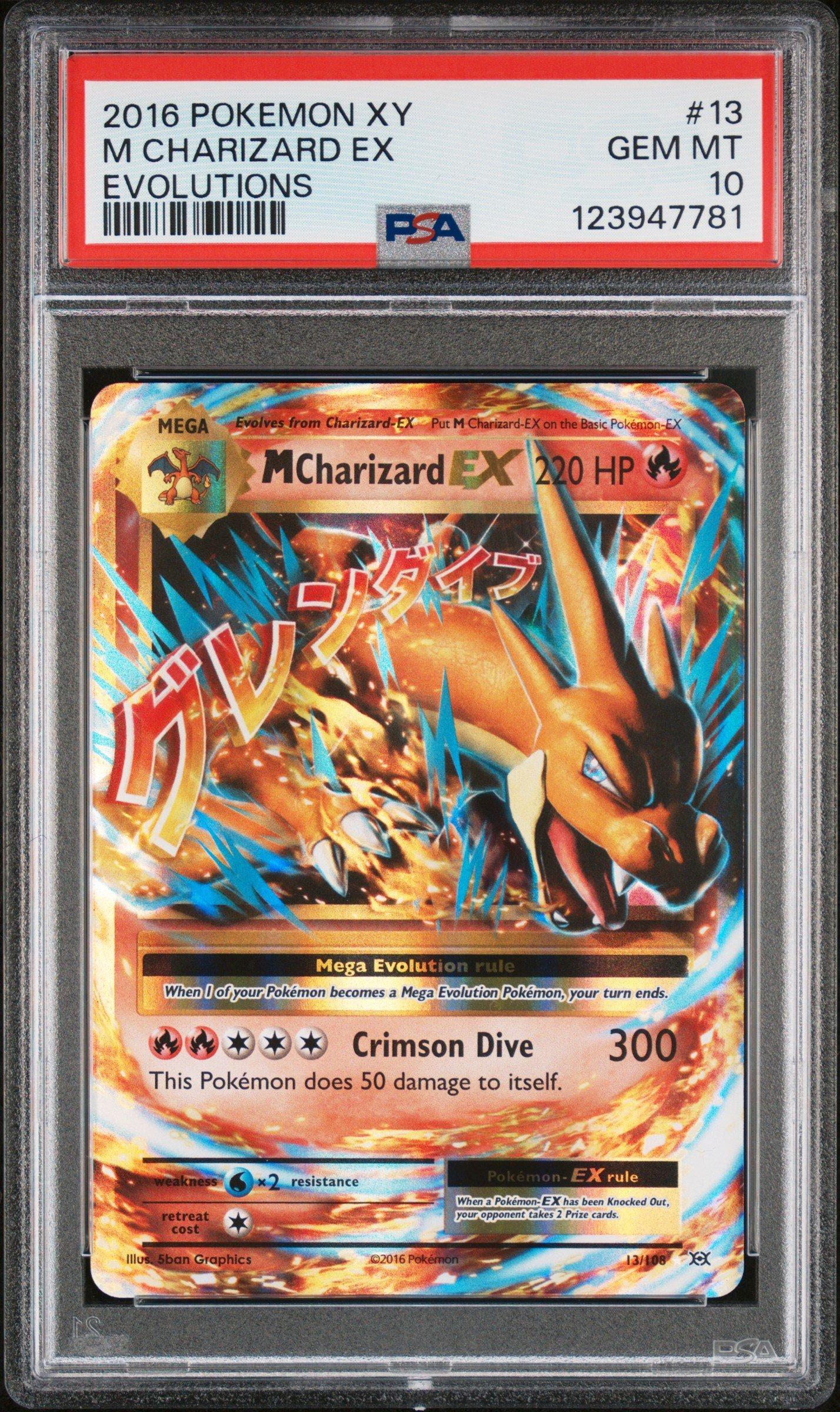 2016 Pokemon Xy Evolutions 13 M Charizard Ex PSA 10 Graded Card