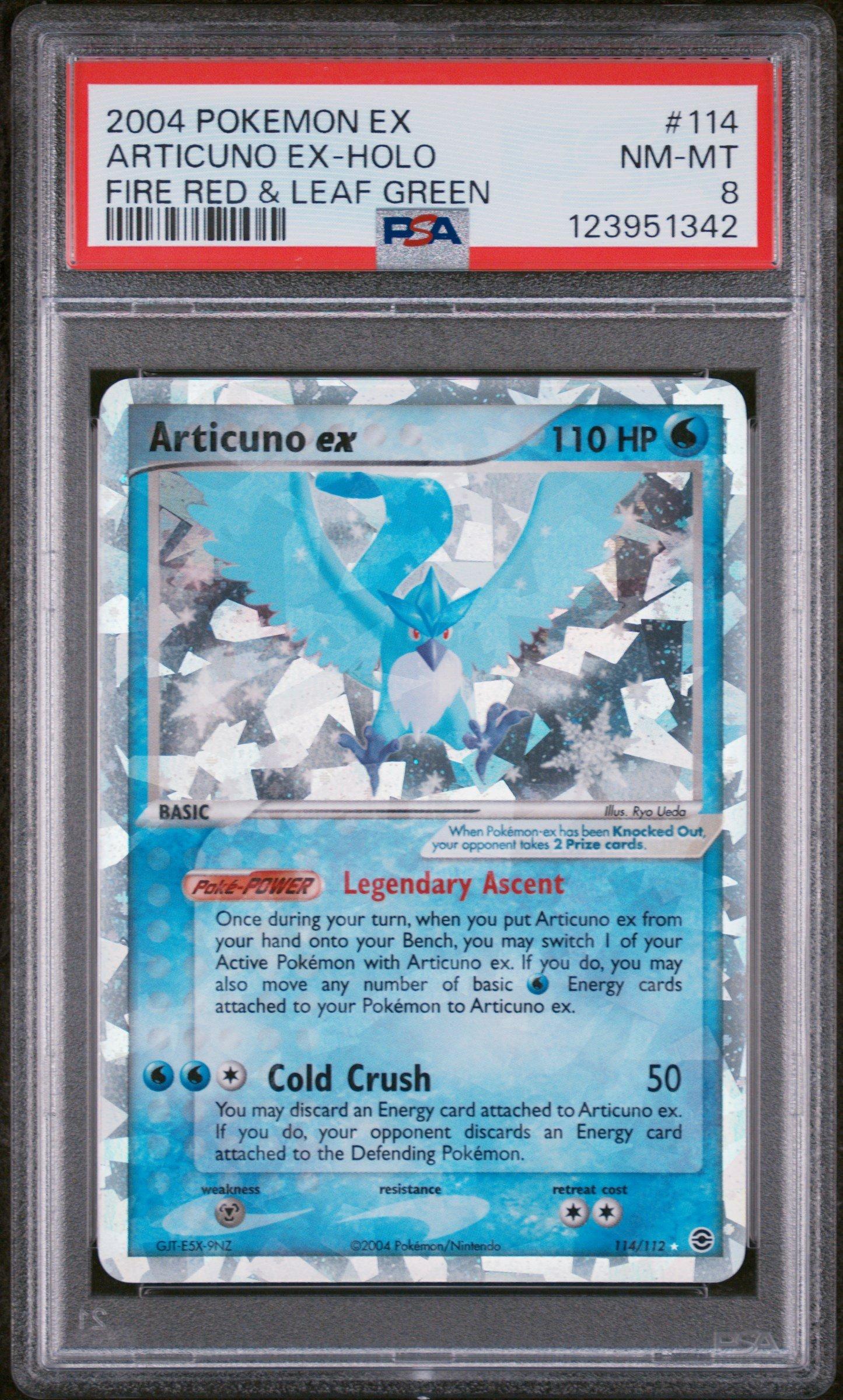 2004 Pokemon Ex Fire Red & Leaf Green 114 Articuno Ex-holo PSA 8