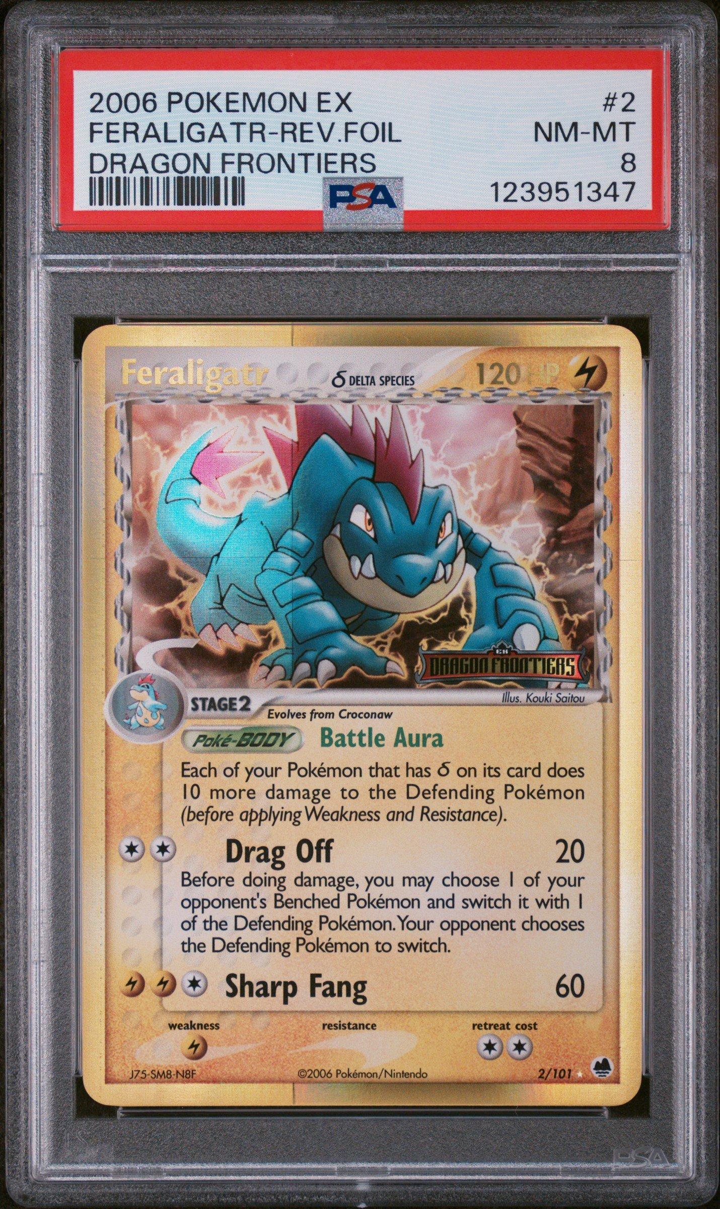 2006 Pokemon Ex Dragon Frontiers 2 Feraligatr-reverse Foil PSA