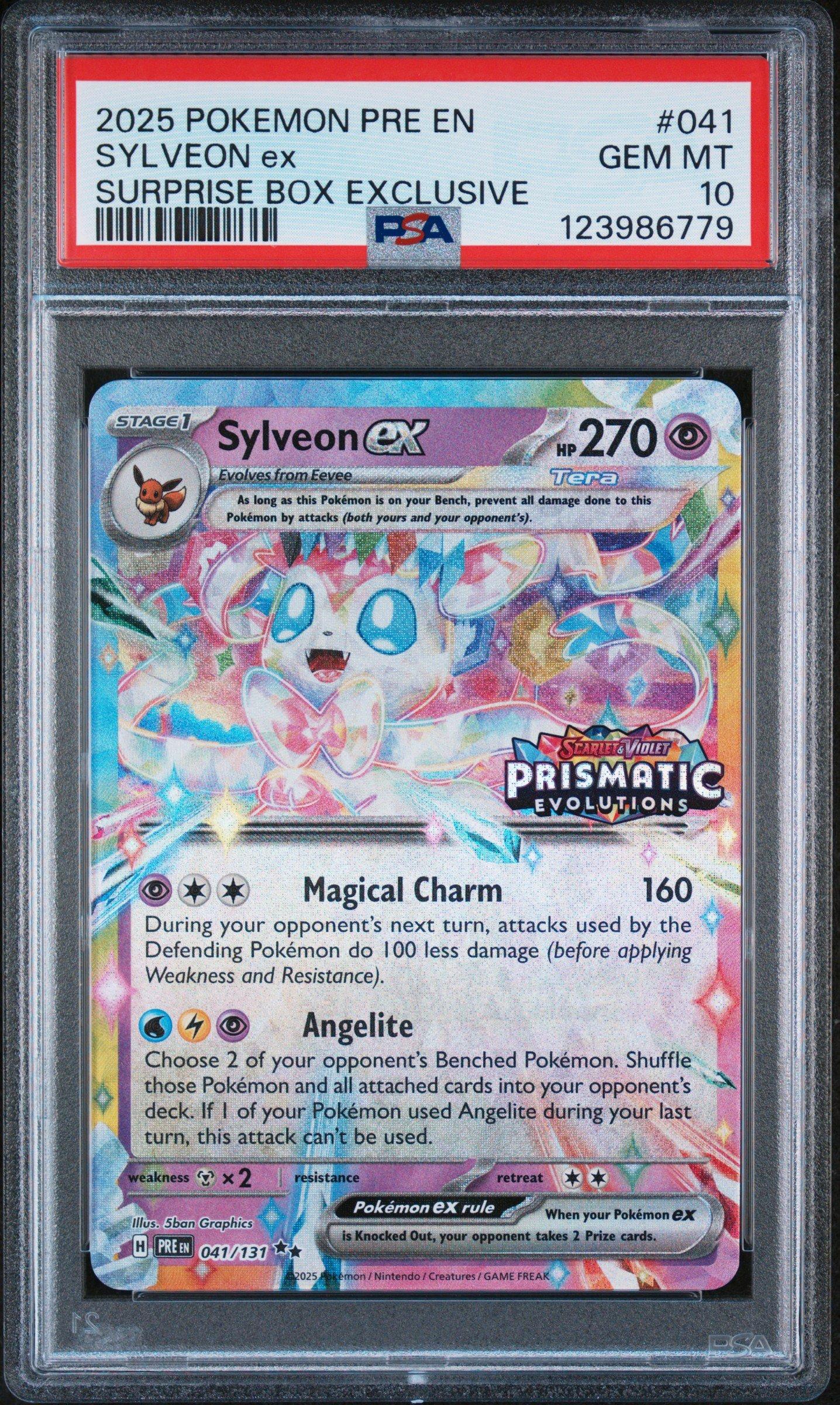 2025 Pokemon Pre En-prismatic Evolutions 041 Sylveon Ex Surprise