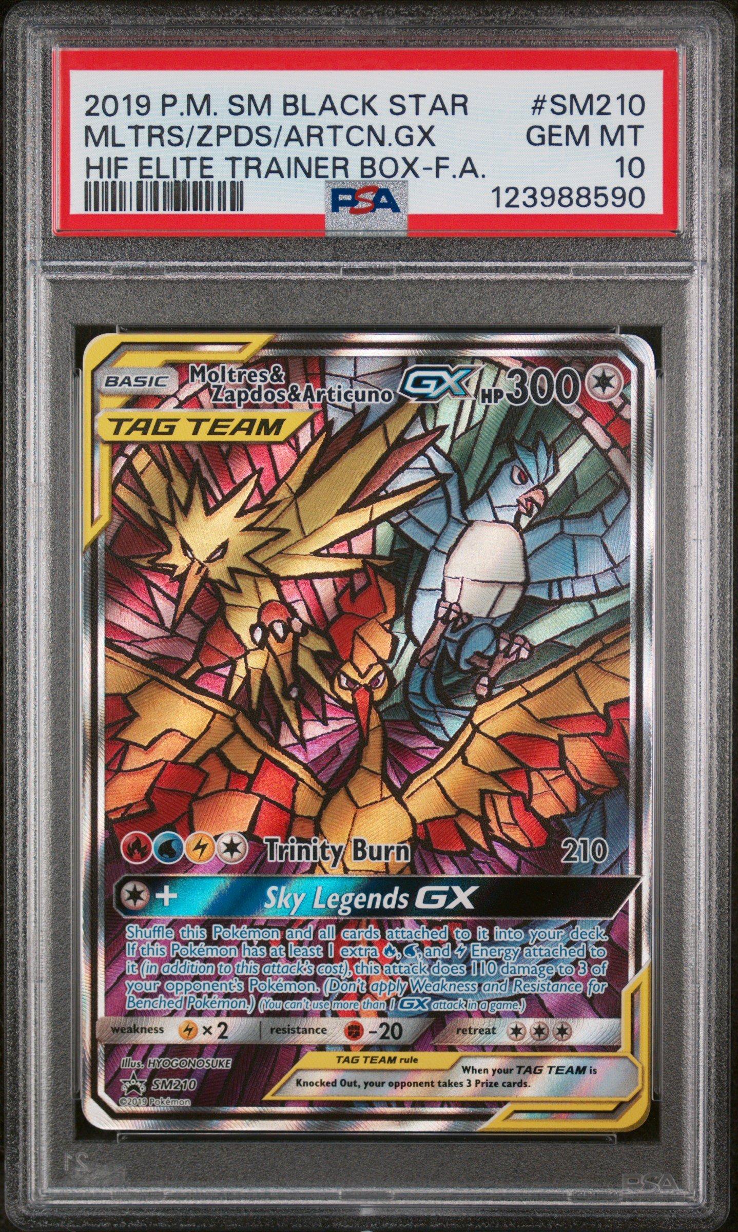 2019 Pokemon Sm Black Star Promo Sm210 Full Art/moltres & Zapdos