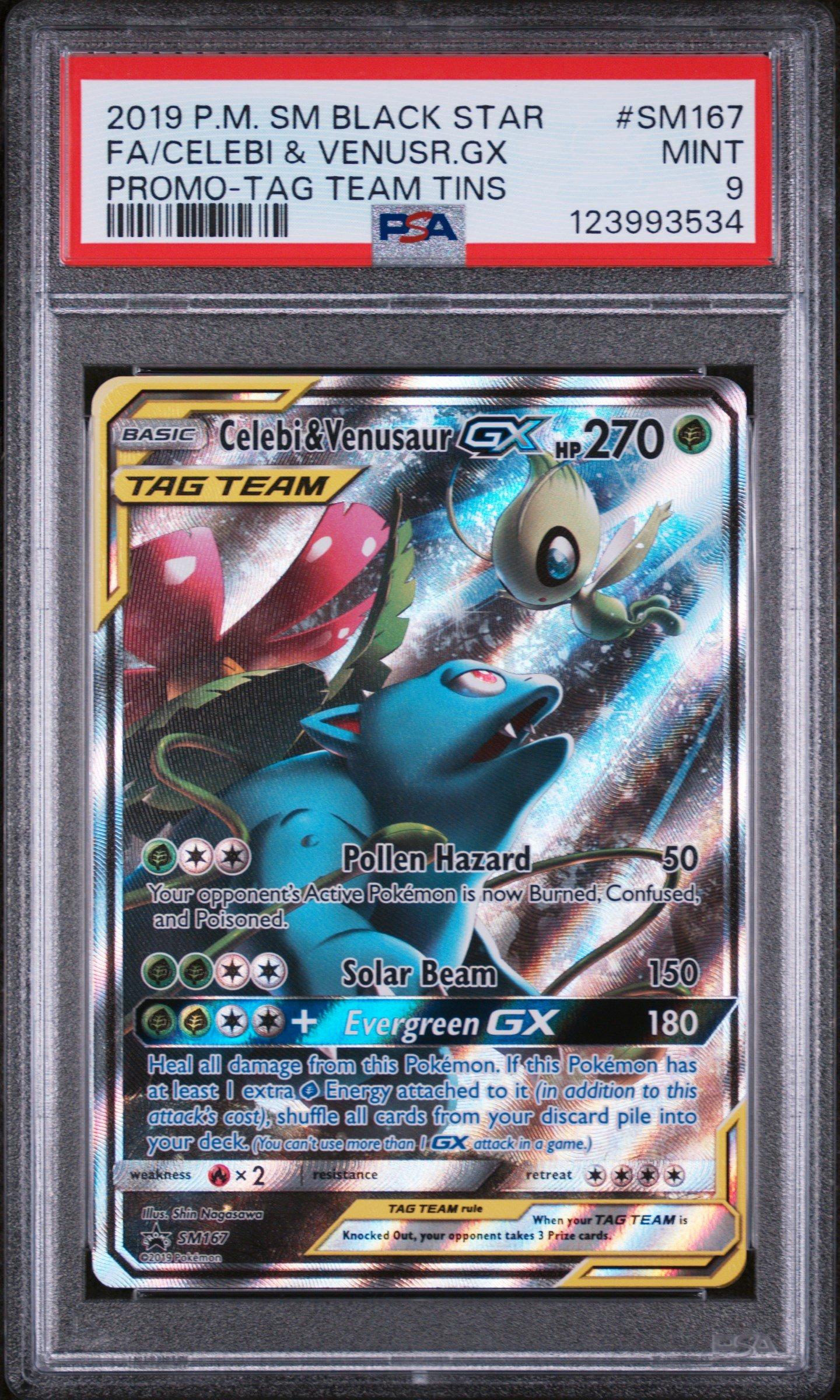 2019 Pokemon Sm Black Star Promo Sm167 Full Art/celebi & Venusaur 