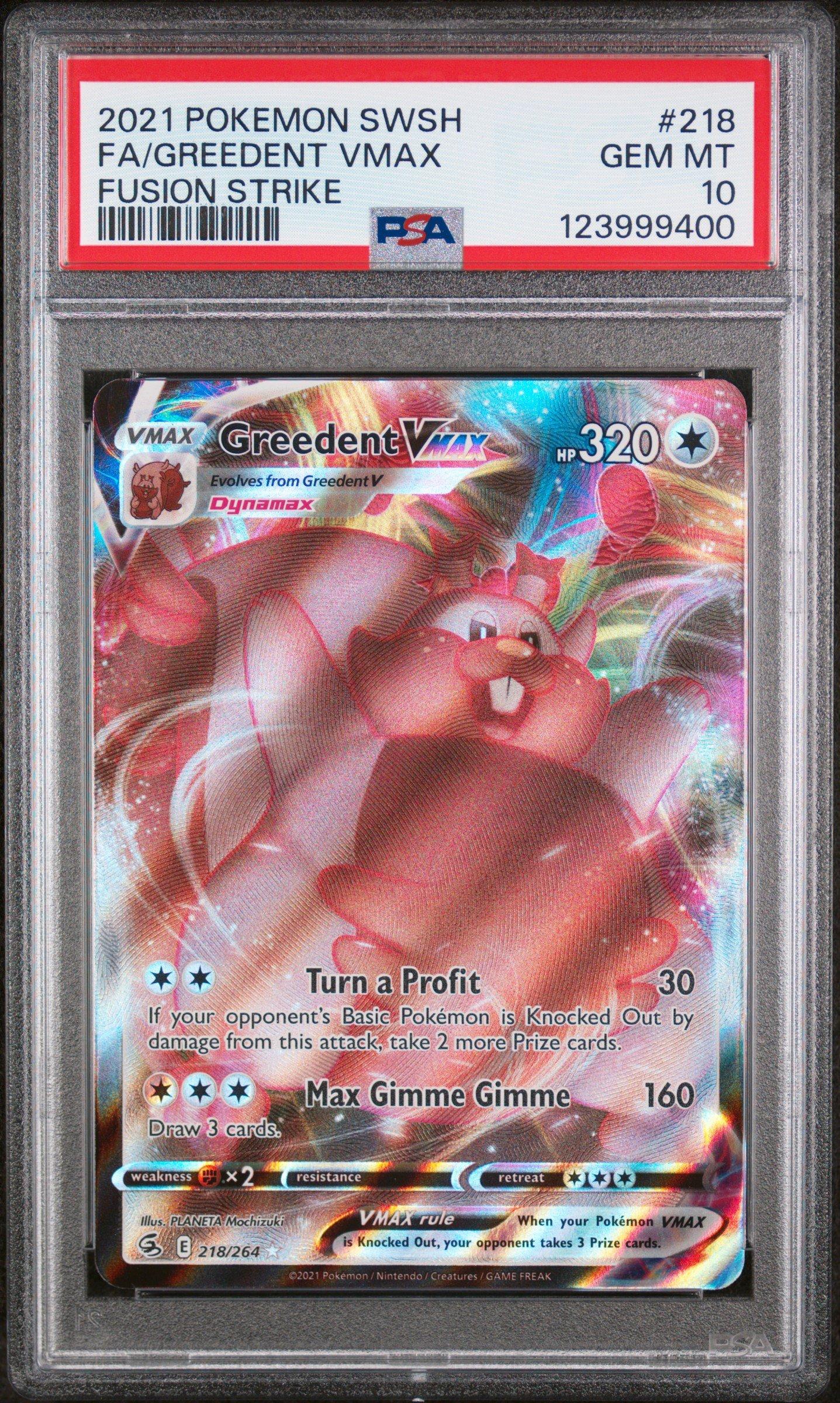 2021 Pokemon Sword & Shield Fusion Strike 218 Full Art/greedent