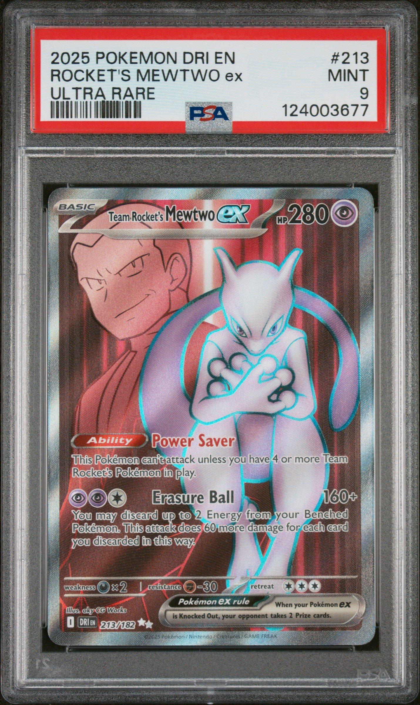 2025 Pokemon Dri En-destined Rivals 213 Team Rocket's Mewtwo Ex