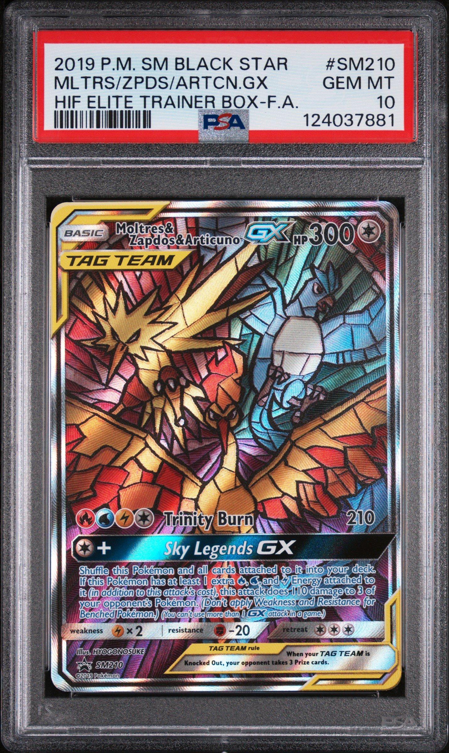2019 Pokemon Sm Black Star Promo Sm210 Full Art/moltres & Zapdos