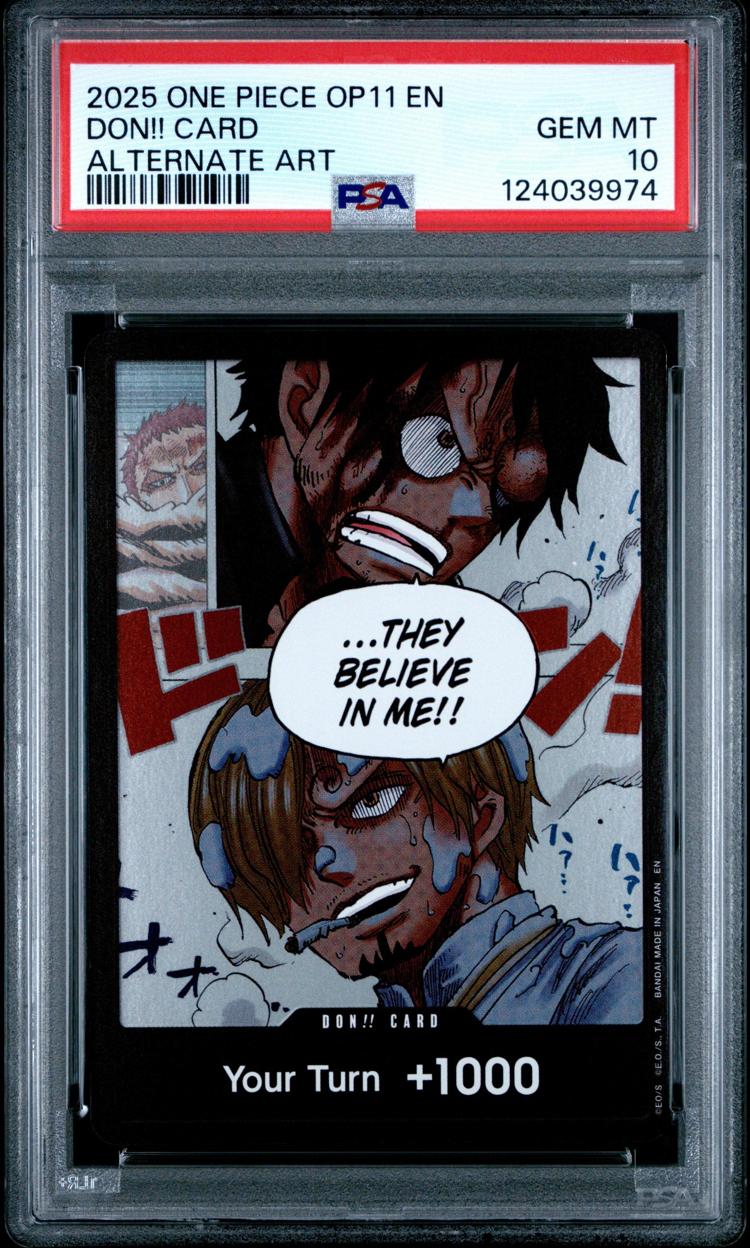 2025 One Piece Op11-a Fist Of Divine Speed Don!! Card Alternate
