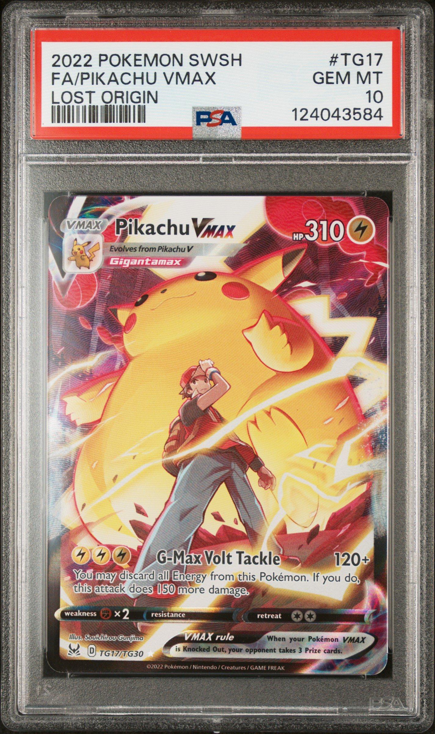 2022 Pokemon Sword & Shield Lost Origin Tg17 Full Art/pikachu Vmax