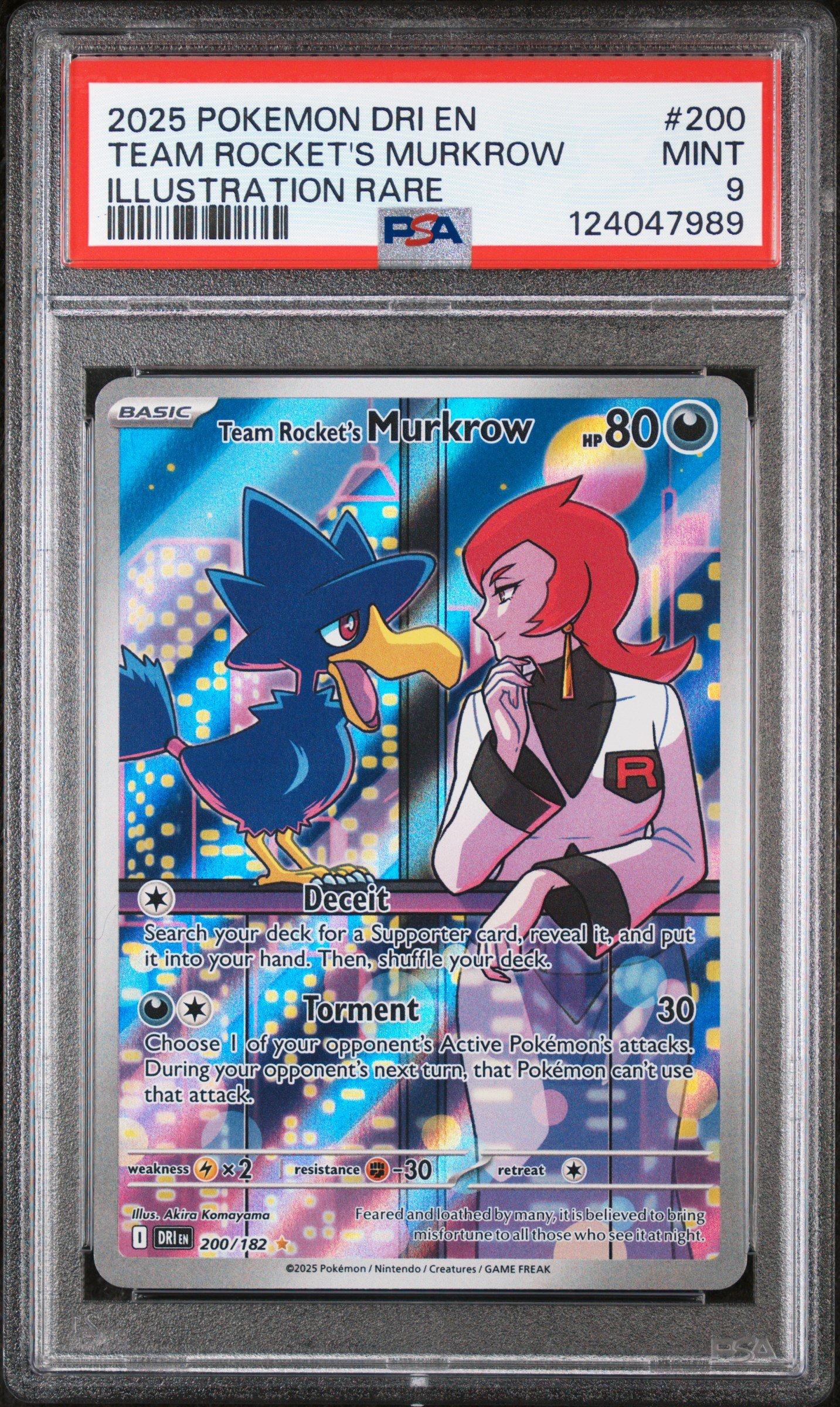 2025 Pokemon Dri En-destined Rivals 200 Team Rocket's Murkrow