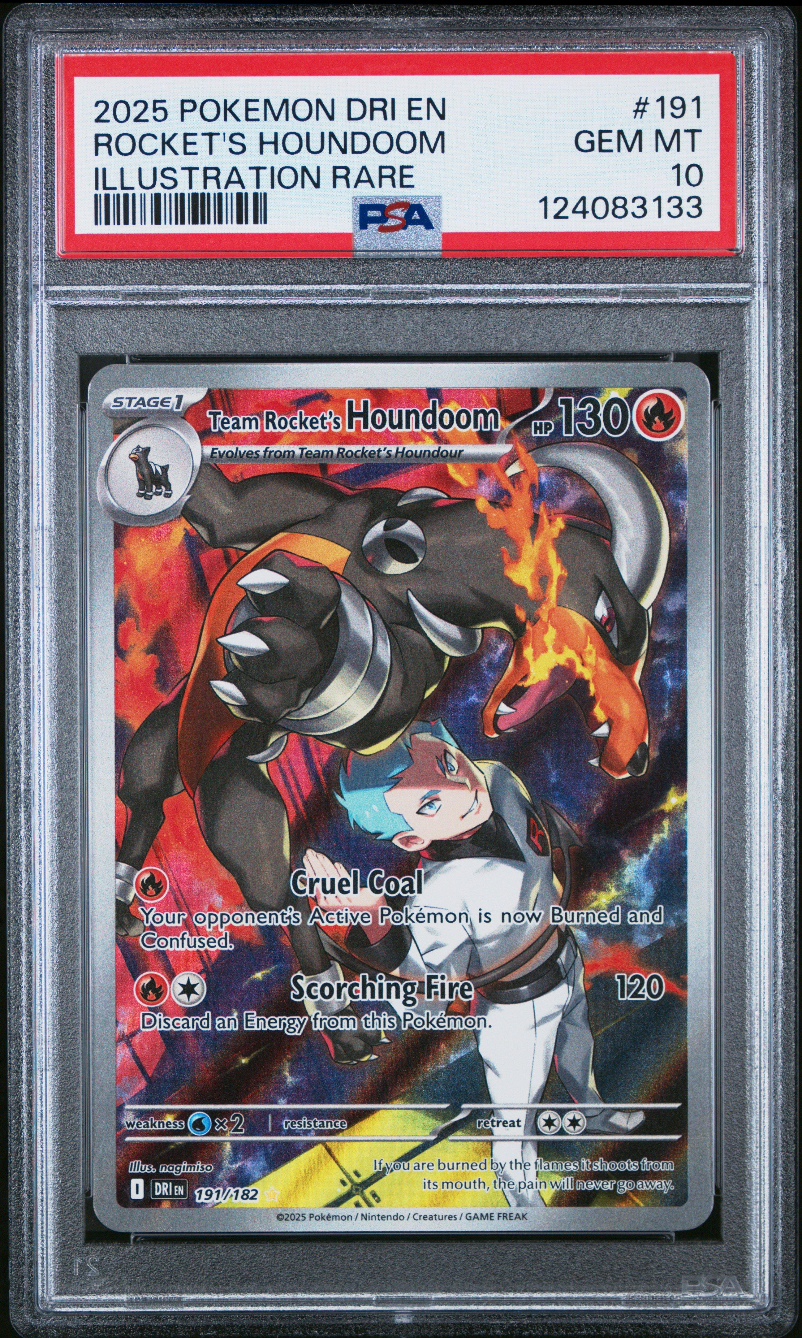 2025 ポケモン ROCKET'S HOUNDOOM PSA 10　ヘルガー 2025 Pokemon Dri En-destined Rivals 191 Team Rocket's Houndoom
