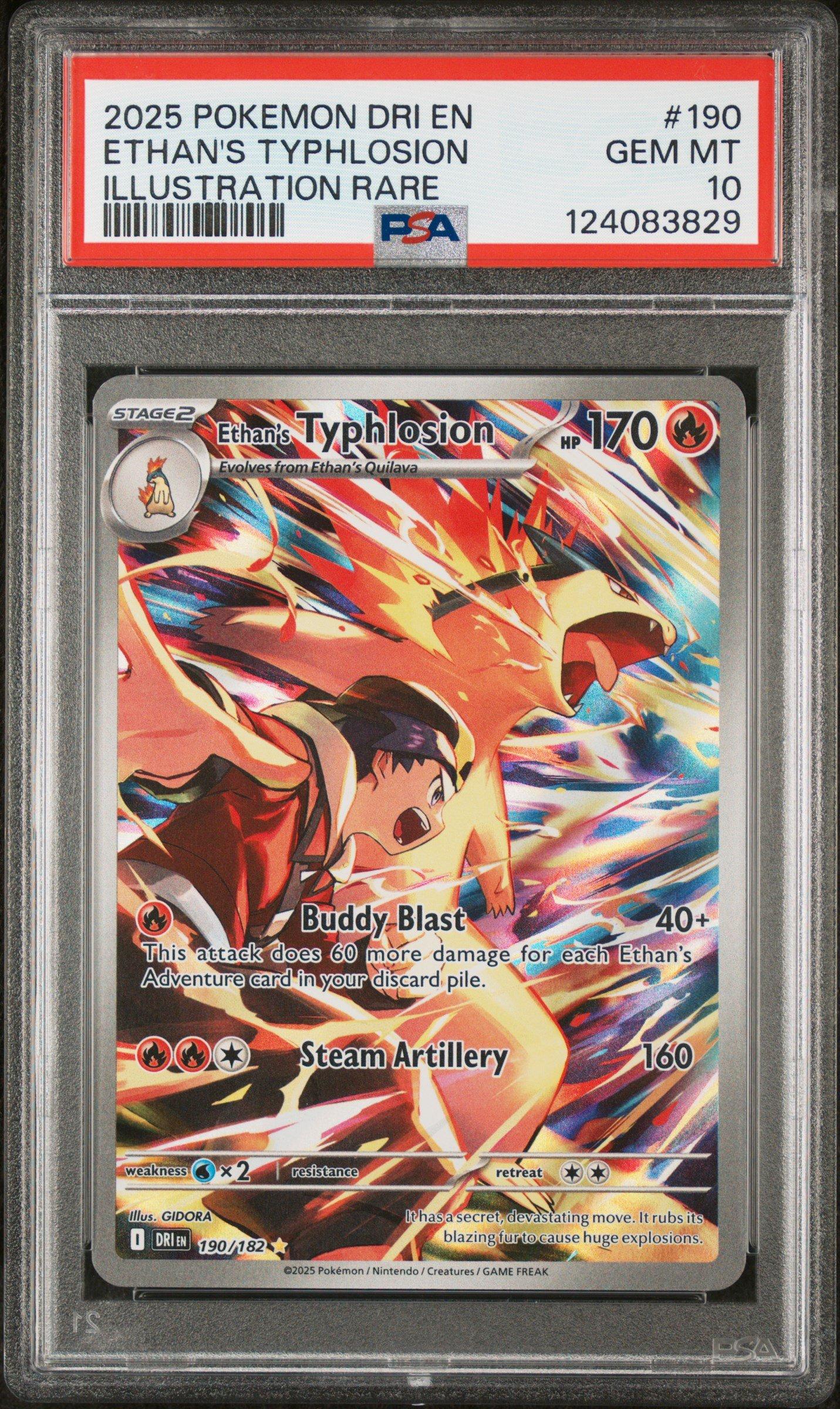 2025 Pokemon Dri En-destined Rivals 190 Ethan's Typhlosion
