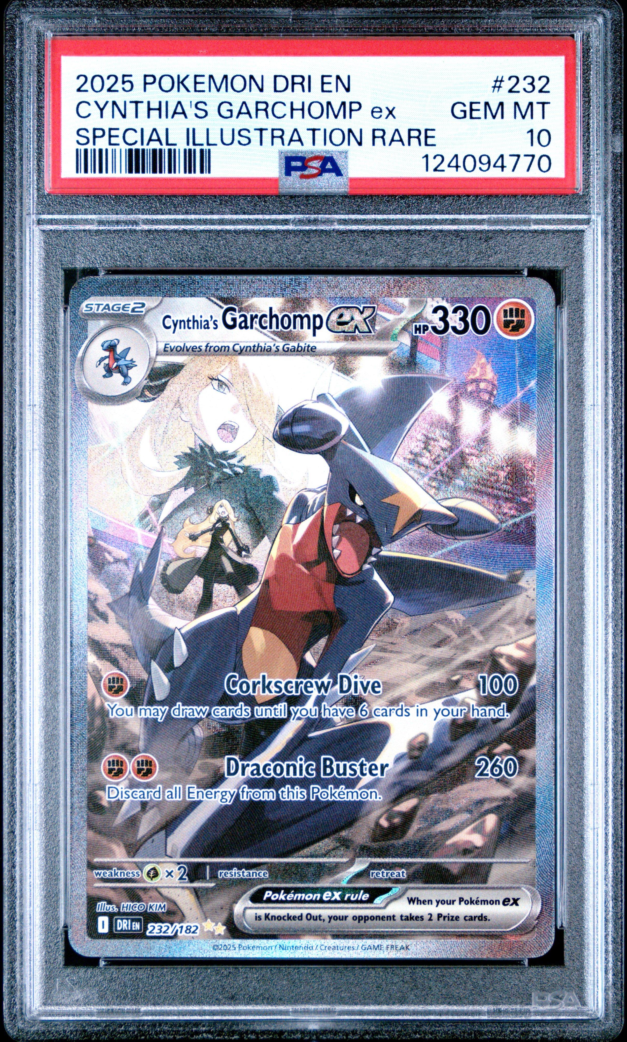 ポケモン psa10 2025 Pokemon Dri En-destined Rivals 232 Cynthia's Garchomp Ex